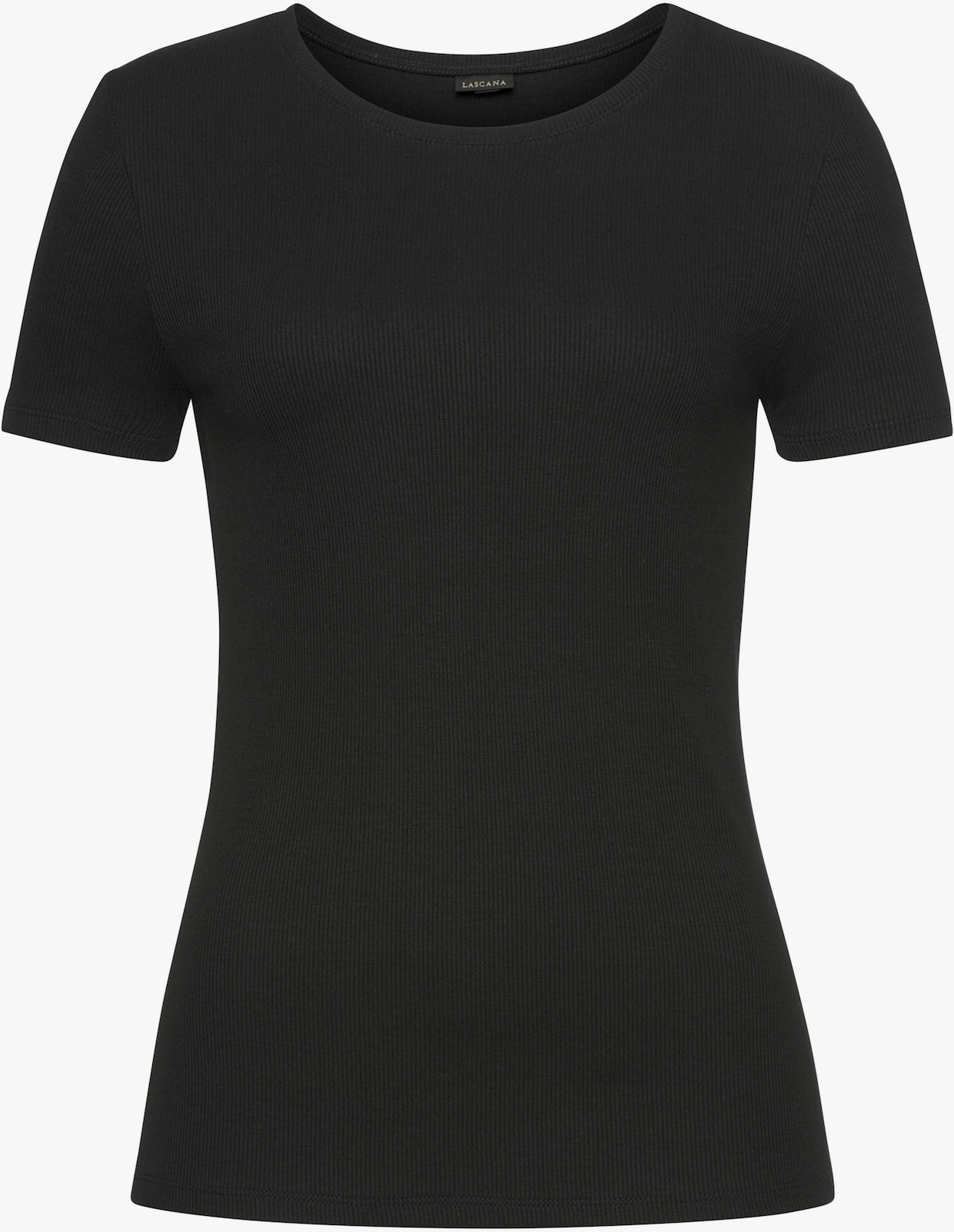 LASCANA T-Shirt - weiss, schwarz