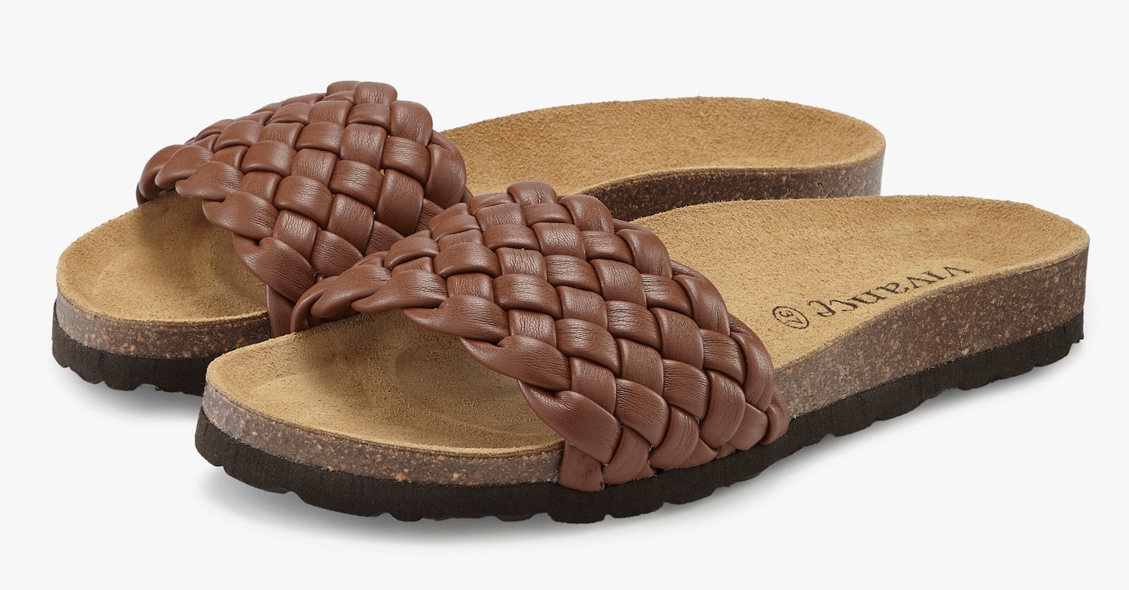 Vivance Pantolette - camelfarben