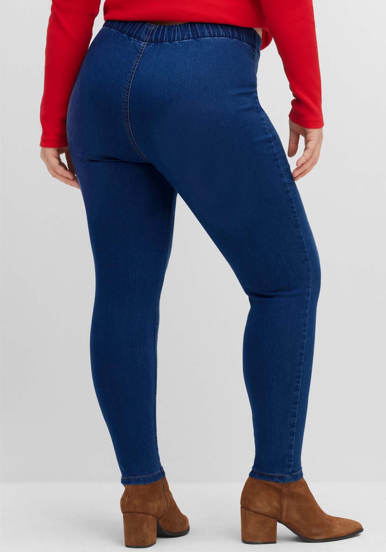 sheego Jeansjeggings - blue denim + dark blue denim