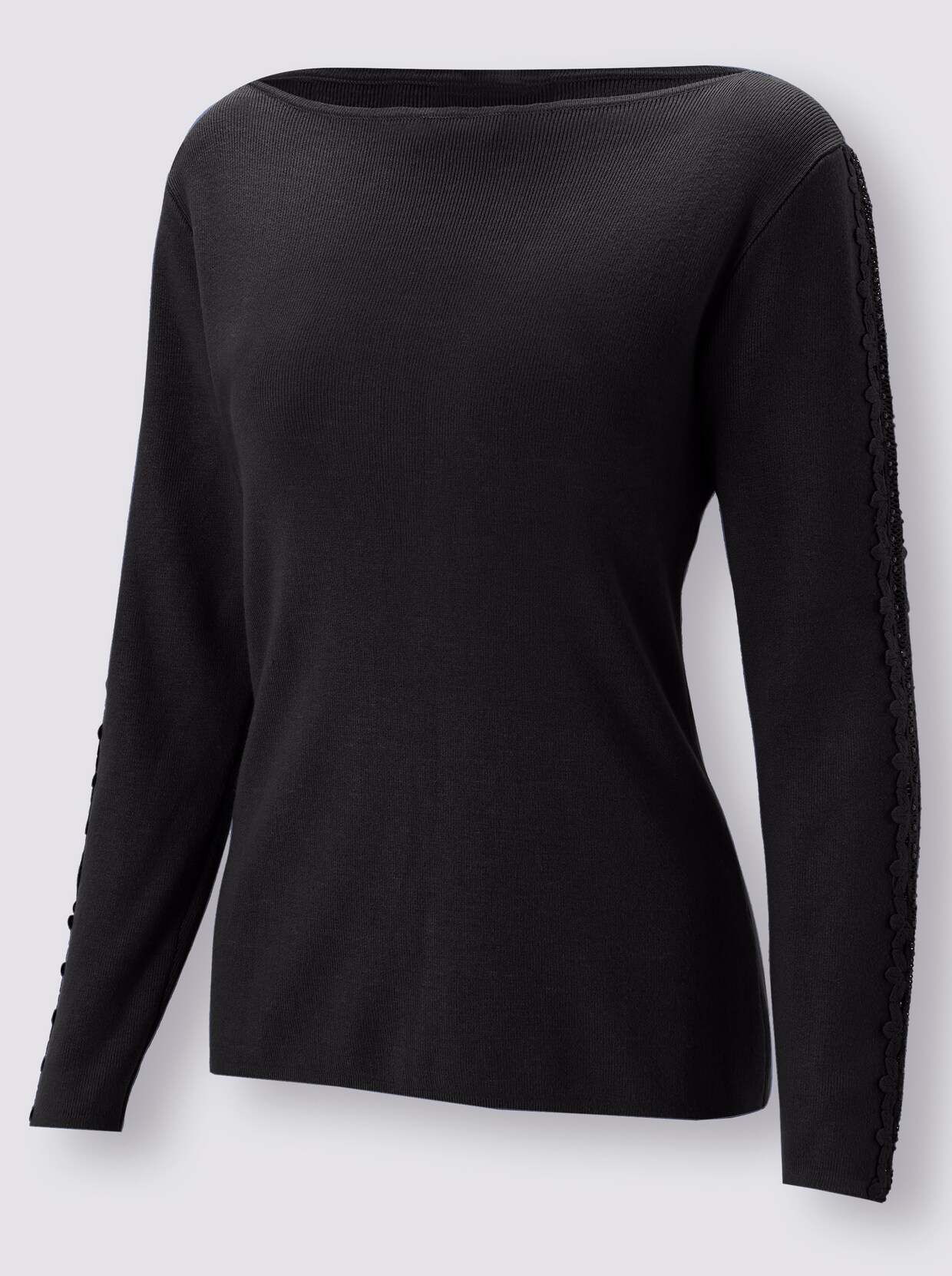 Strickpullover - schwarz