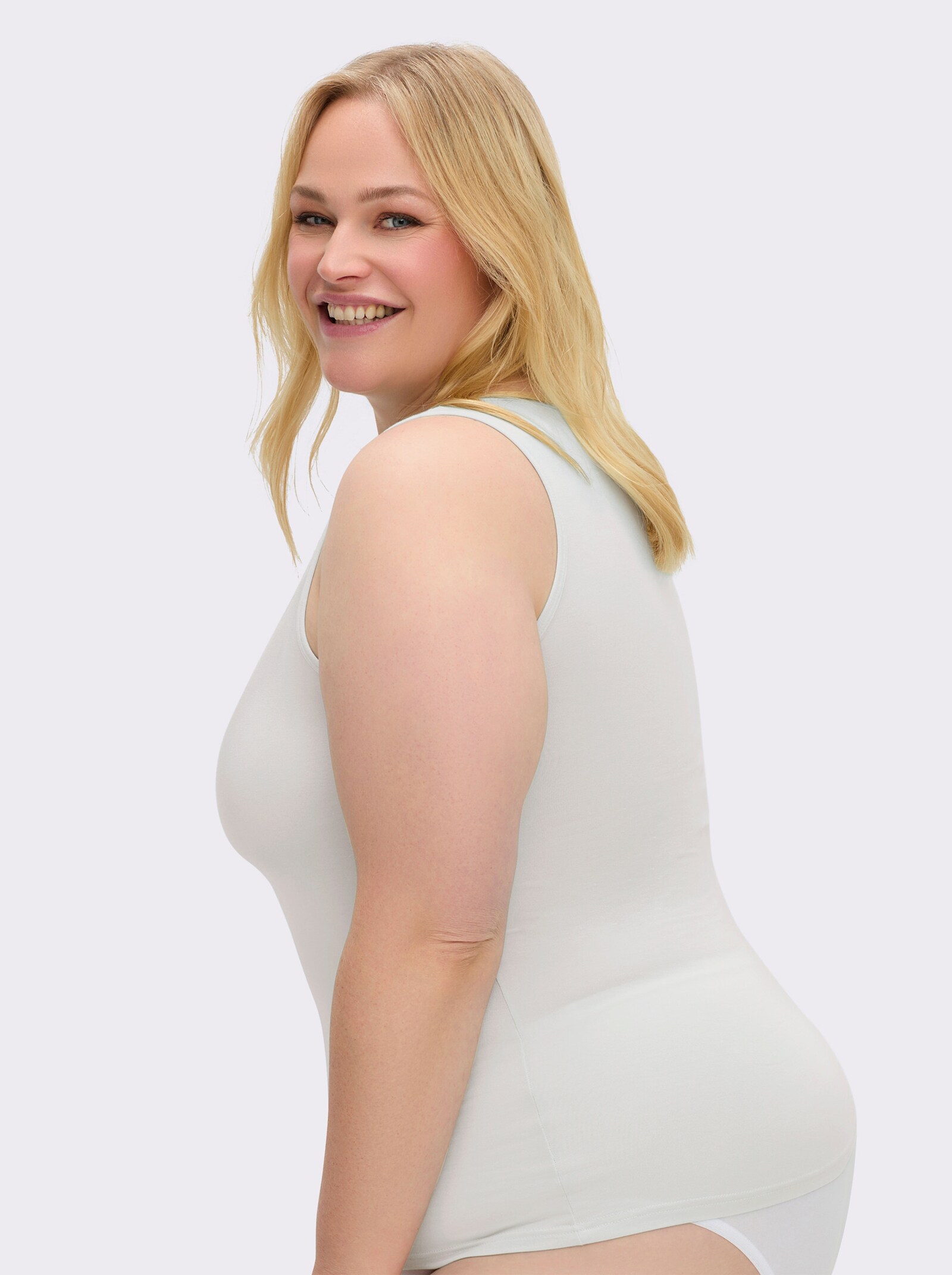 wäschepur Achseltop mit breiten Trägern - champagner