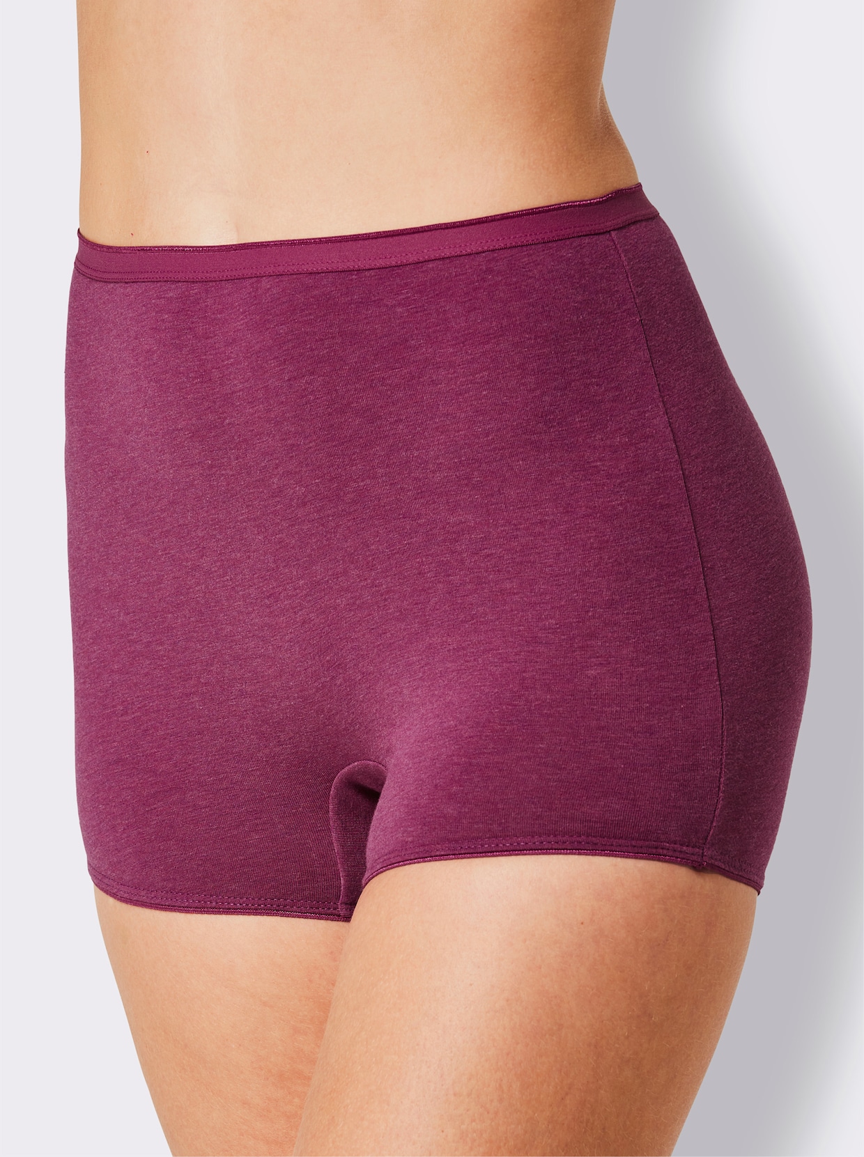wäschepur Panty - 2x malve gemêleerd + 2x marine gemêleerd