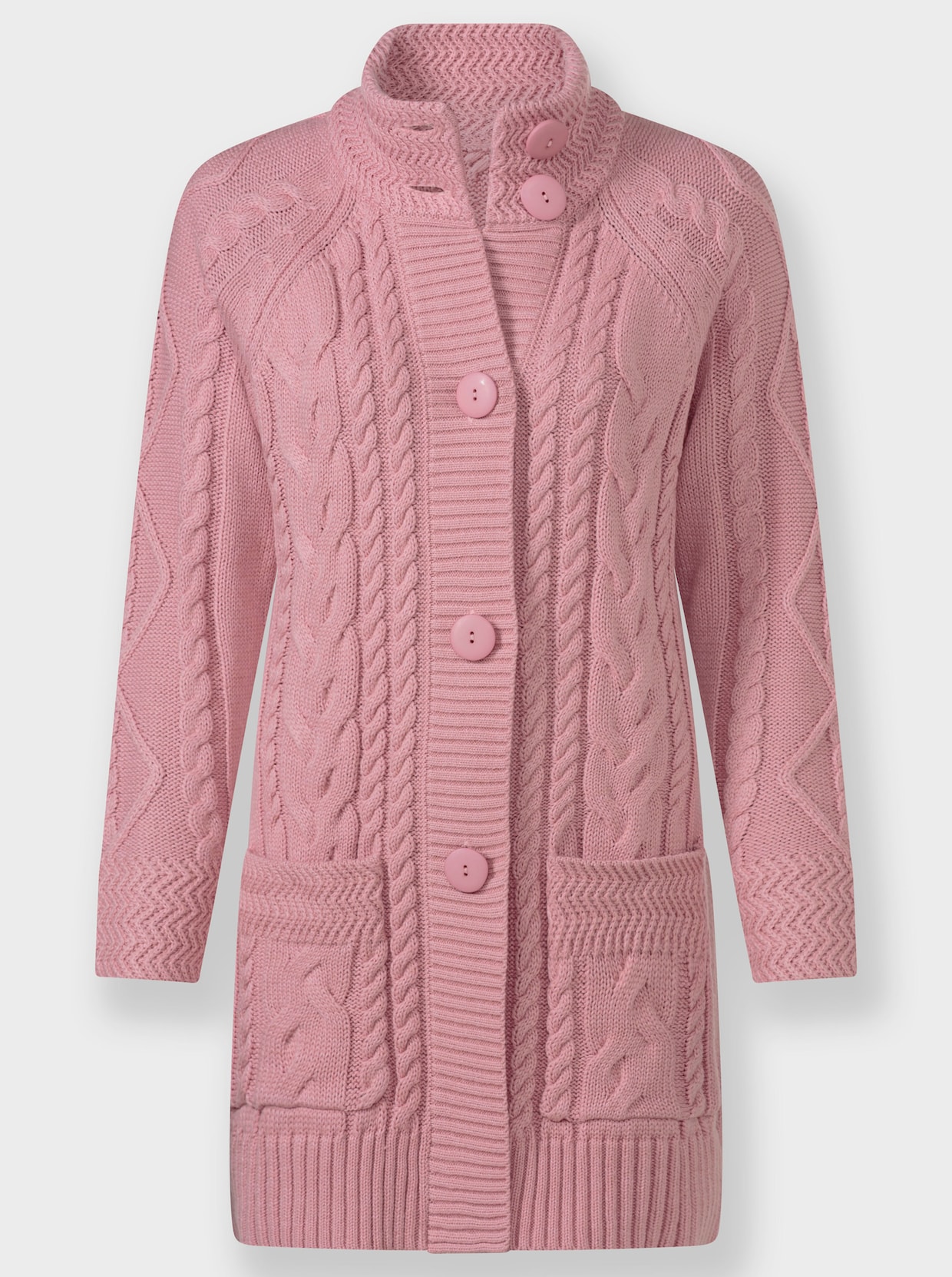Longstrickjacke - hortensie