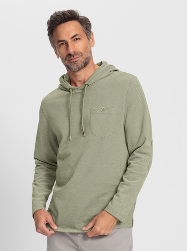 Marco Donati Langarmshirt - schilf-meliert