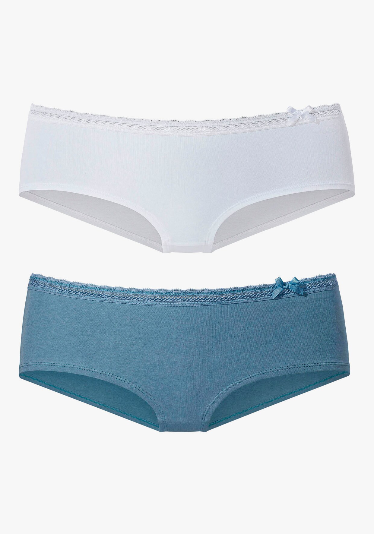 Nuance Panty - oceaanblauw+wit