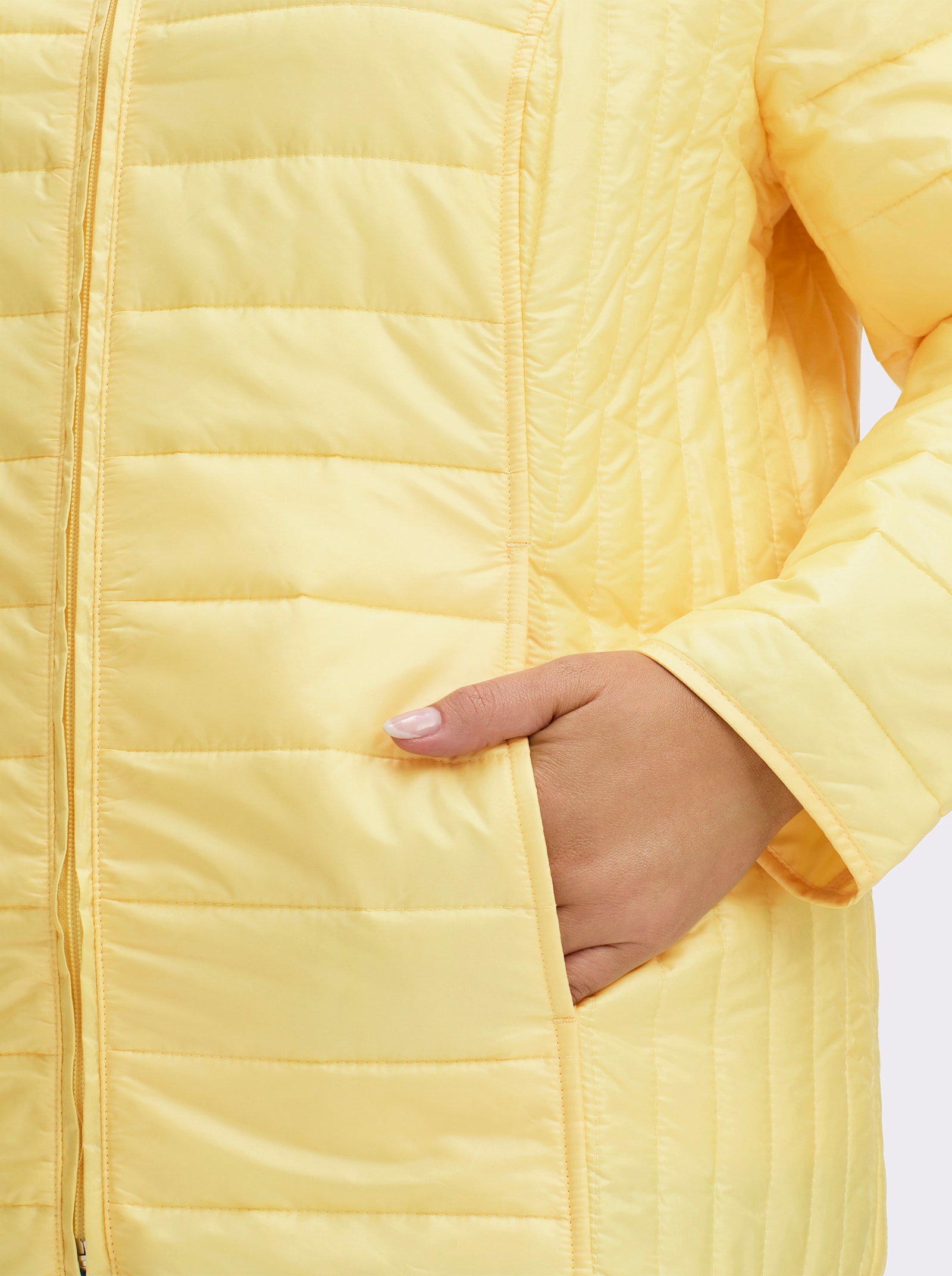 Steppjacke leicht wattiert - zitrone