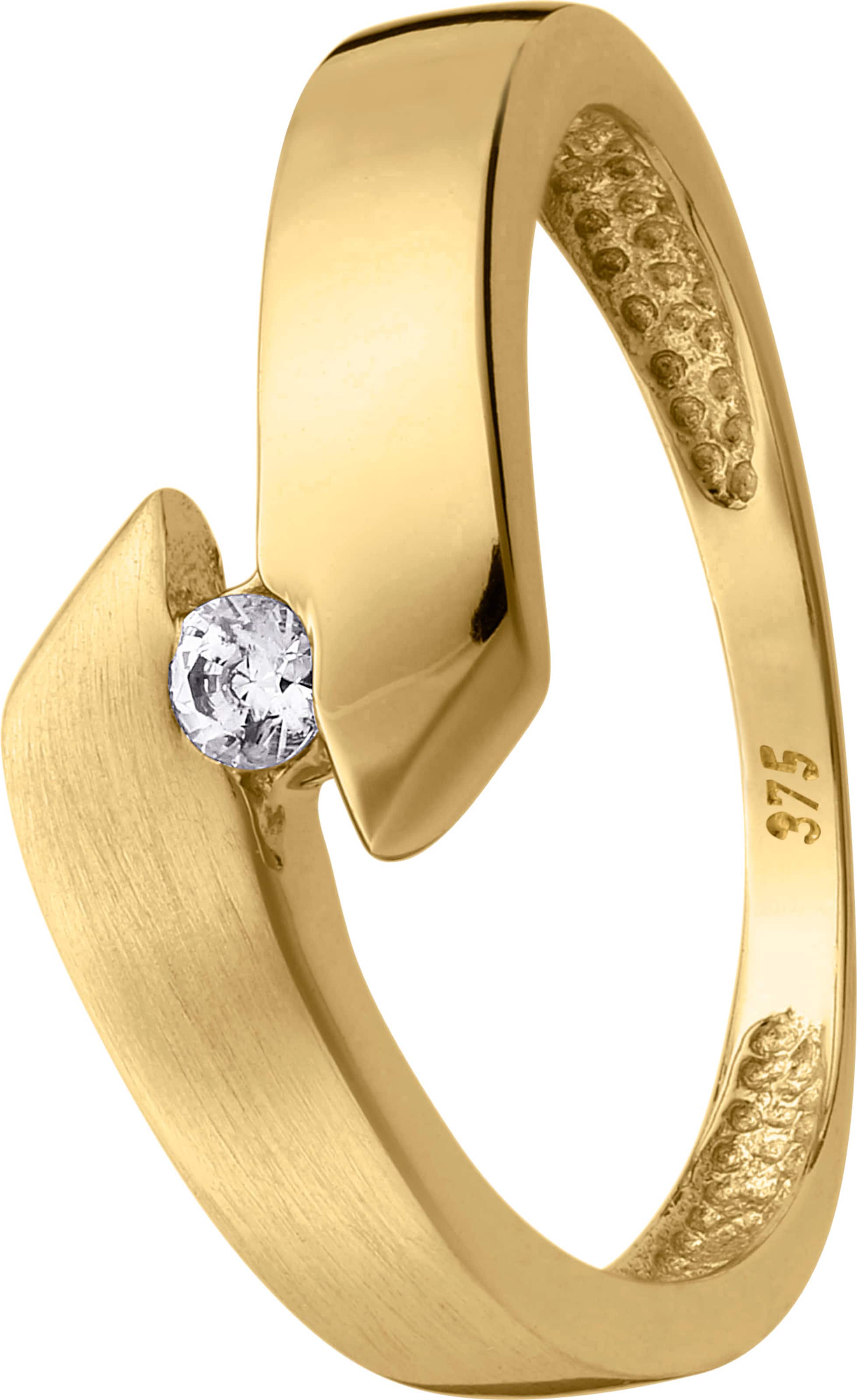 Gold Zirkon günstig Kaufen-Ring in Gelbgold 375 von heine. Ring in Gelbgold 375 von heine <![CDATA[Ring aus Gold 375 – gönnen Sie sich das Besondere! Matt glänzend. Ein weißer Zirkonia.]]>. 