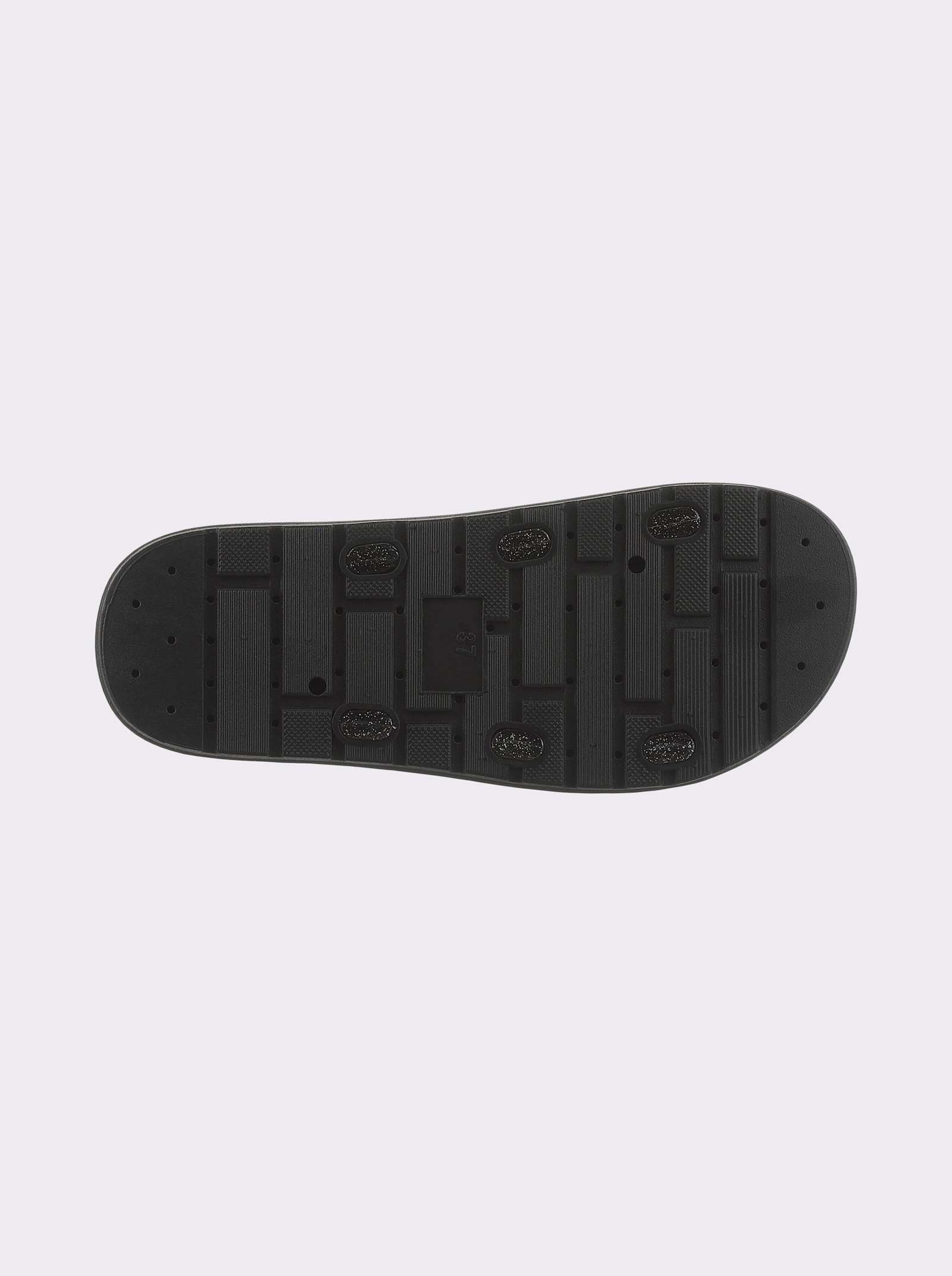 Badepantolette mit Gitter-Muster - schwarz