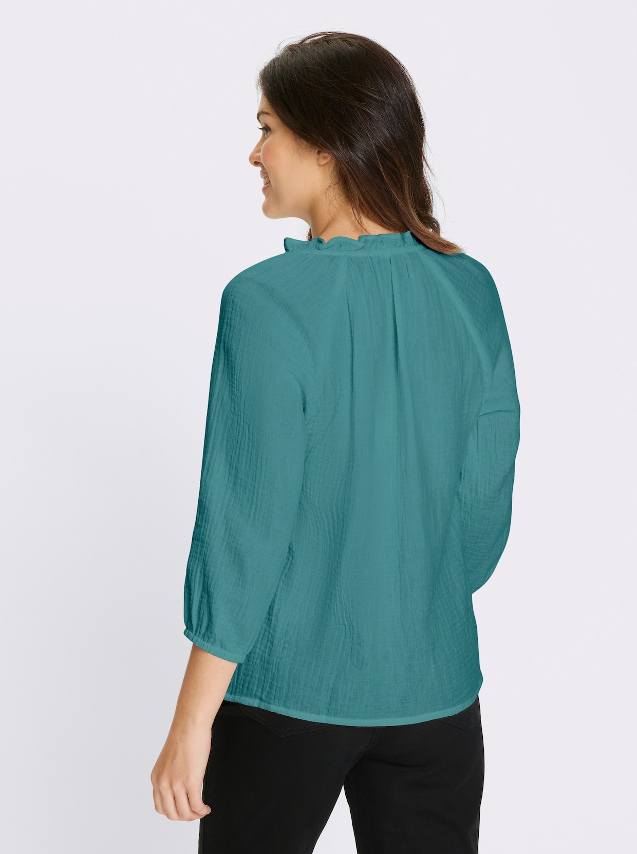 Schlupf-Bluse - ozean