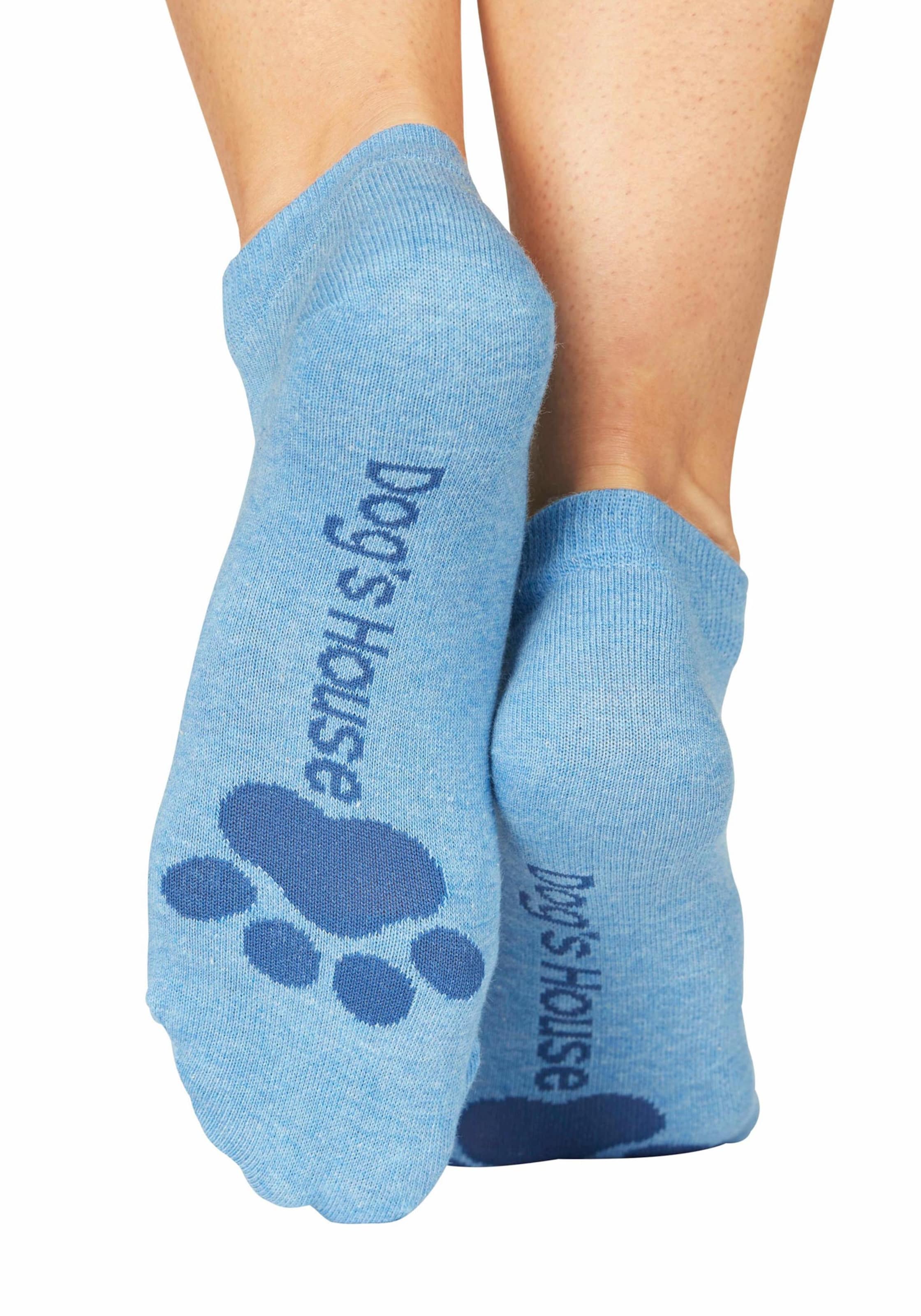 Wäsche Strümpfe & Socken Arizona Sneakersocken in 1x blau + 1x grau-meliert + 1x dunkelblau + 1x dunkelgrau 