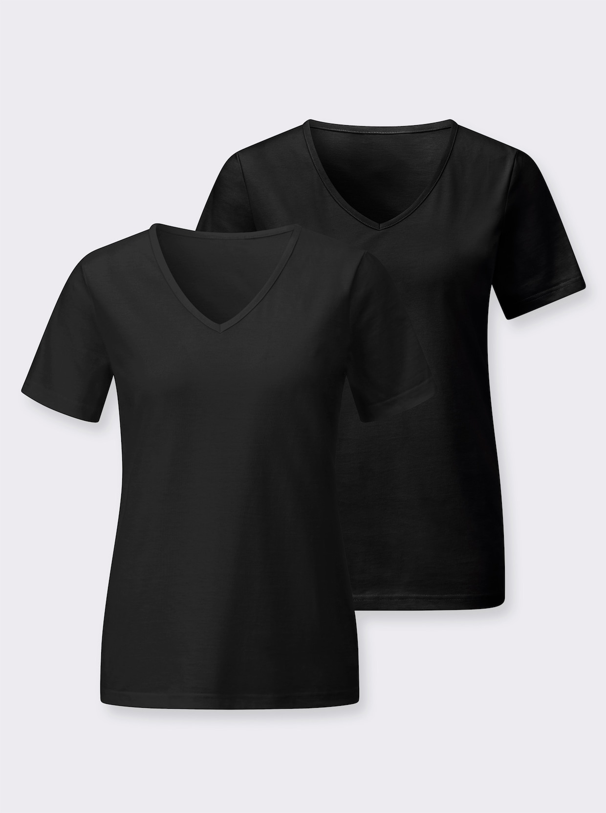 Kurzarmshirt - schwarz + schwarz