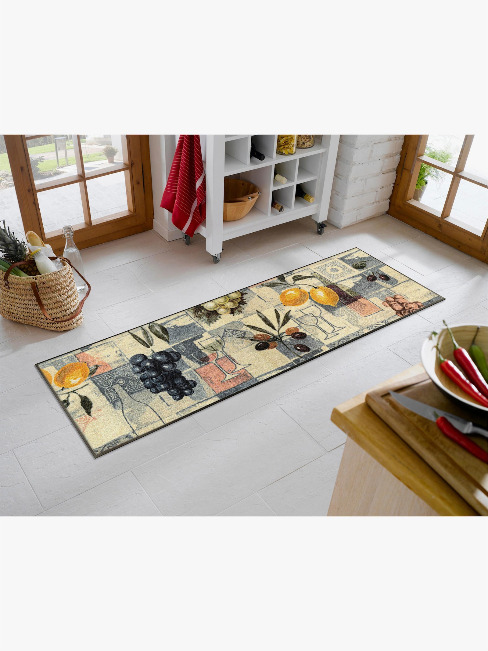 wash+dry by Kleen-Tex Fußmatte - ecru-grau-gemustert