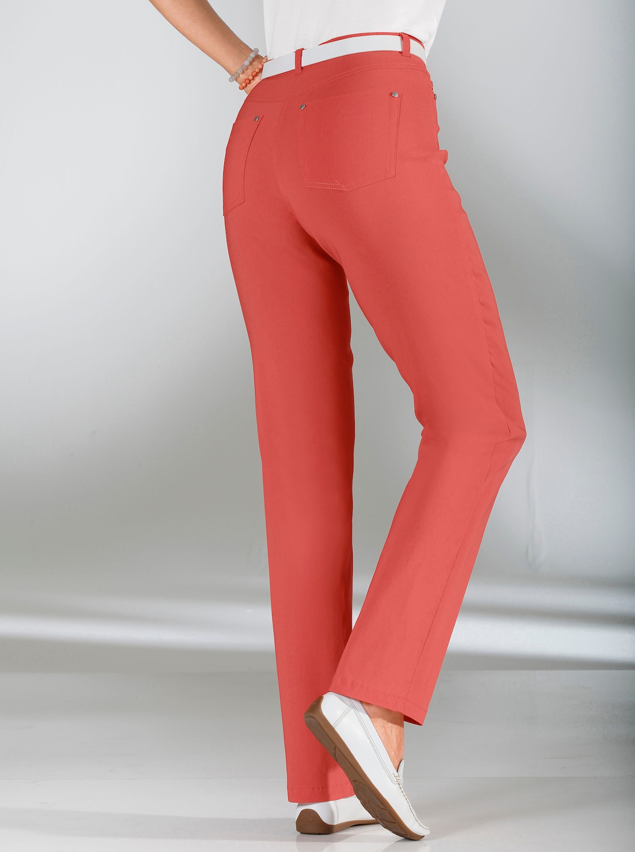 Stehmann Comfort line 5-pocketsbroek van elastisch materiaal - langoustinerood