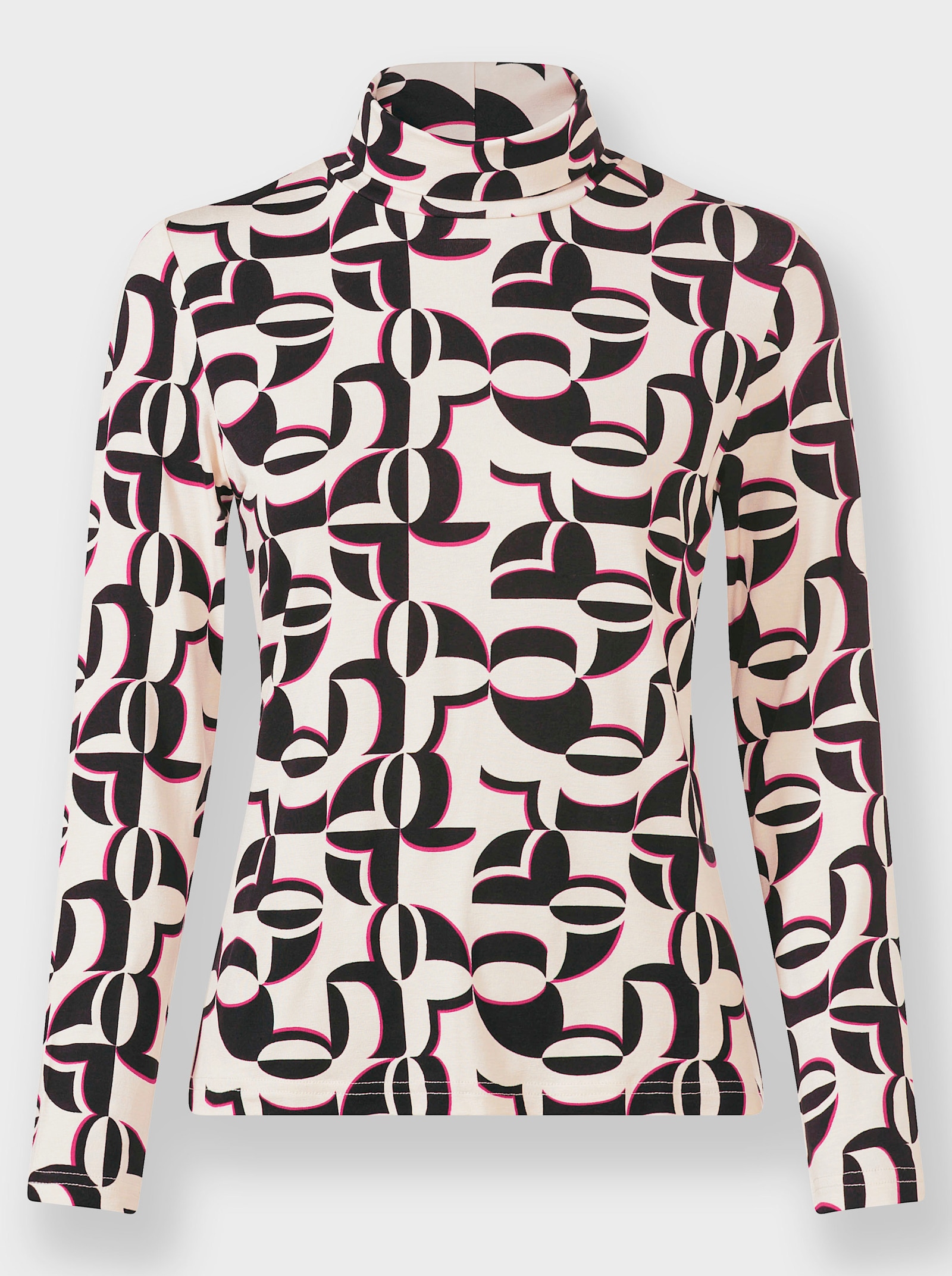 heine Rolák s grafickým potiskem - šampaňská-černá-potisk