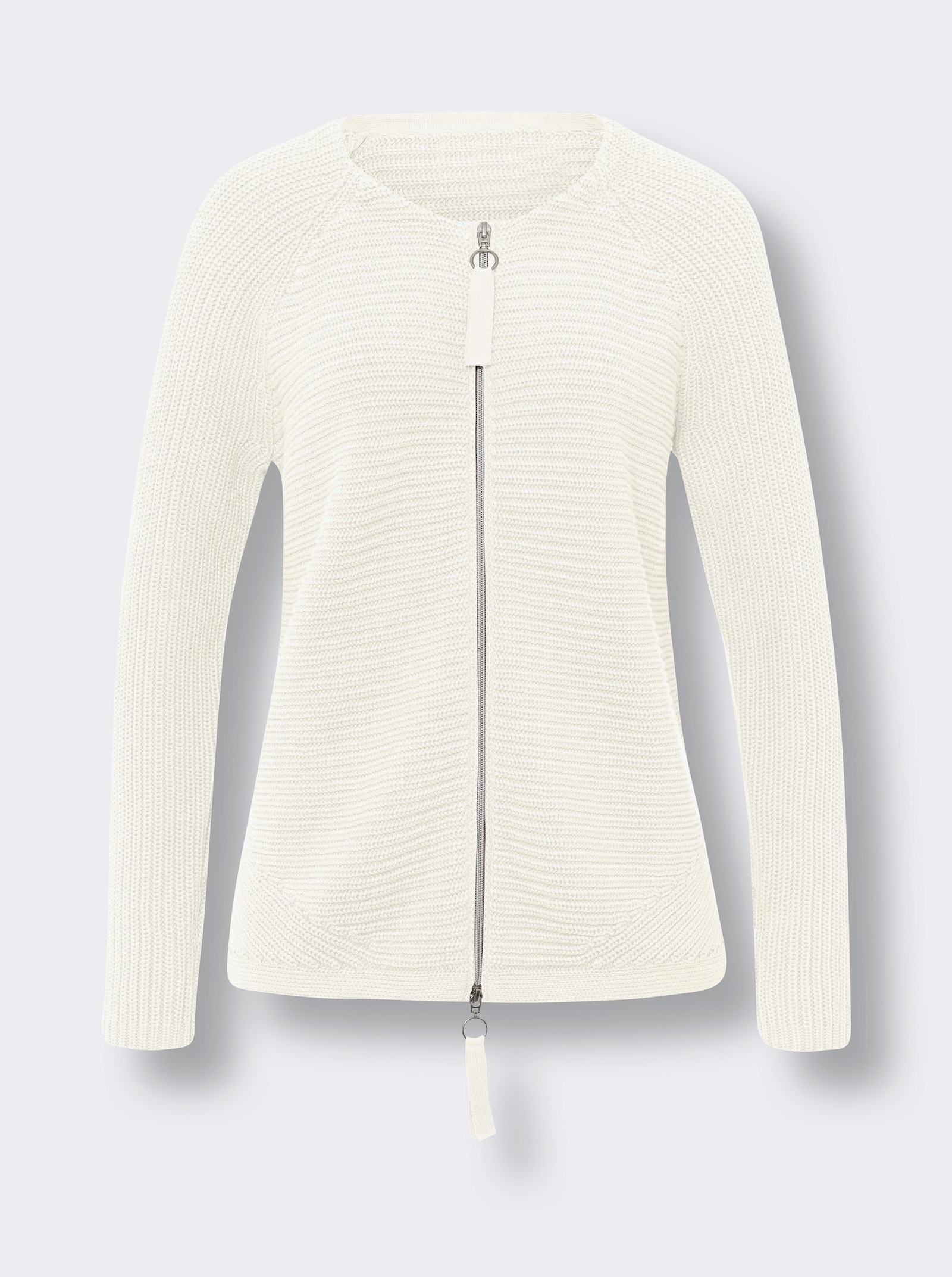 heine Strickjacke in dezentem Glanz - ecru