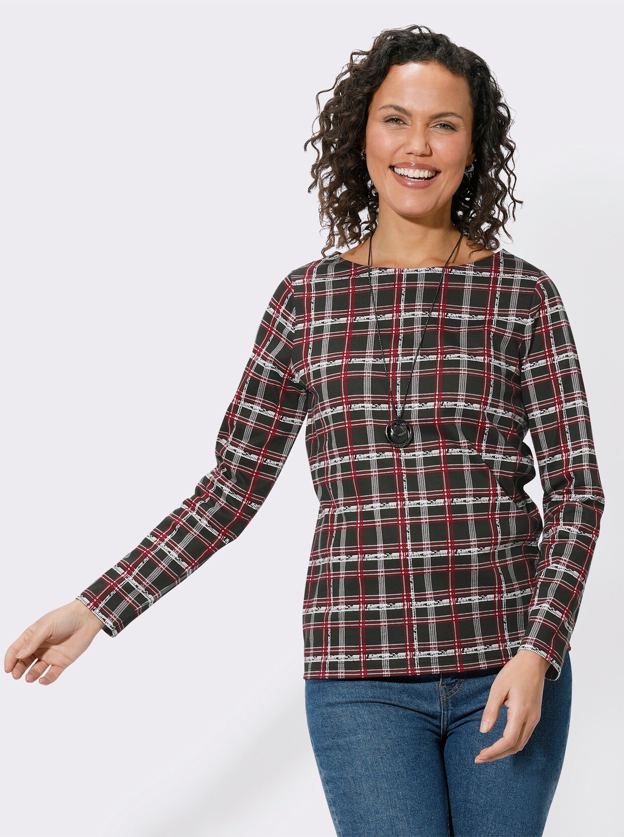 Shirt met print - zwart/rood geprint