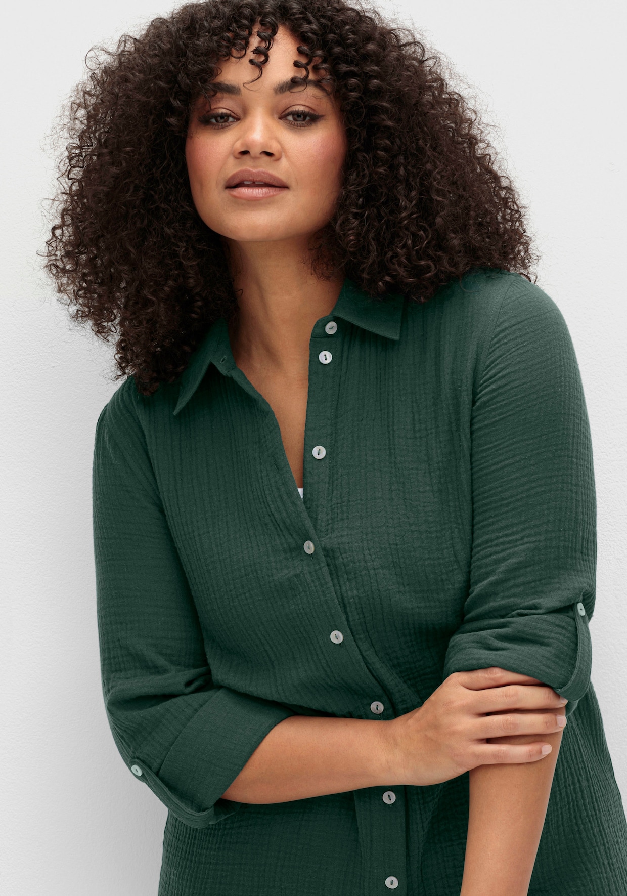 sheego Katoenen blouse - mos