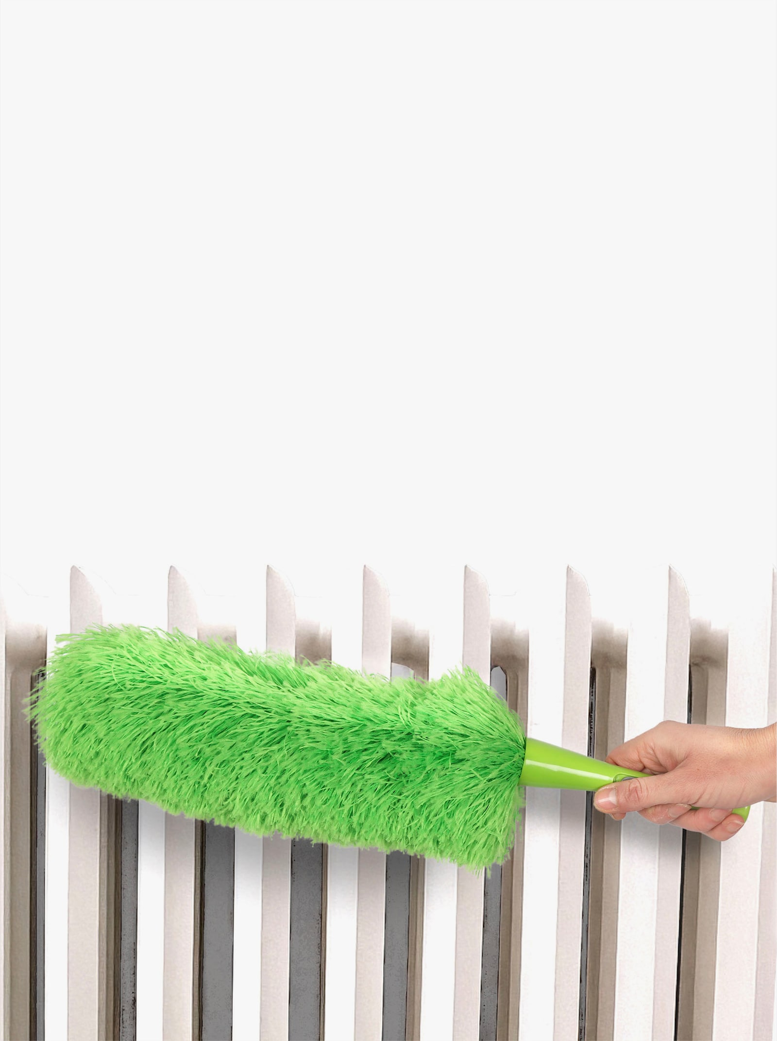 Plumeau met telescoopsteel - groen