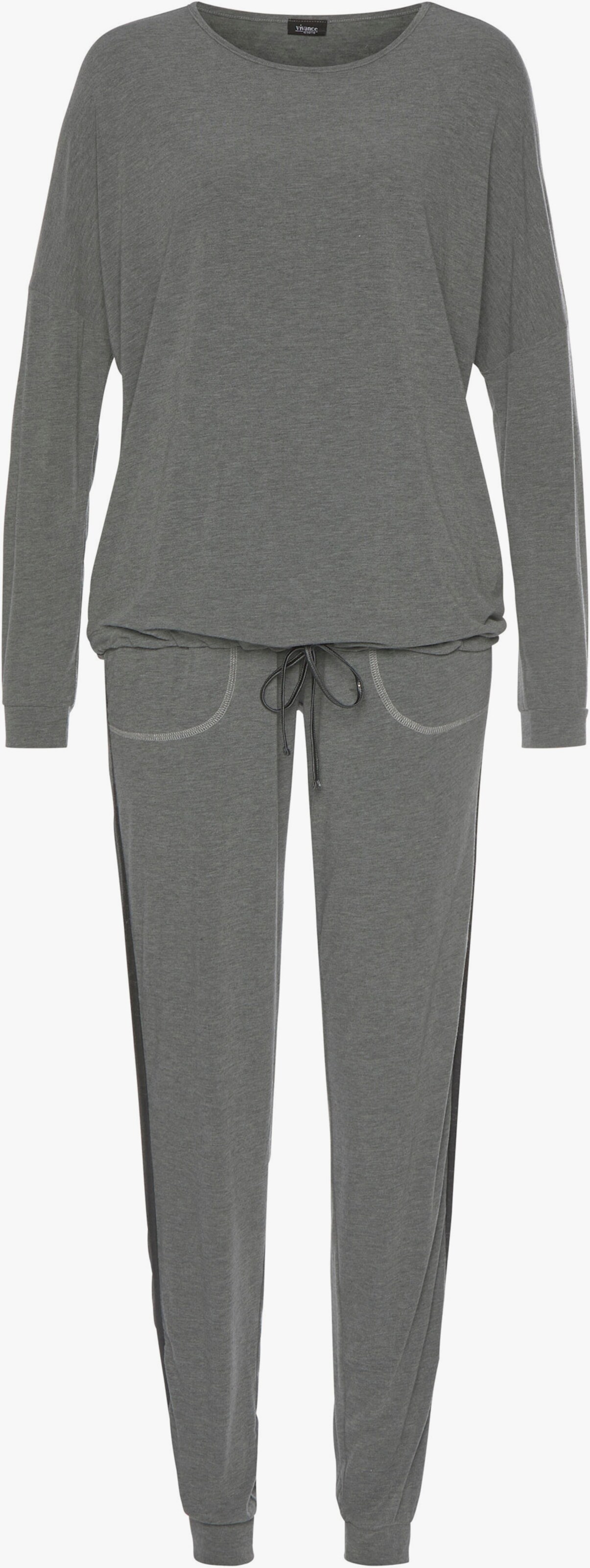 Vivance Dreams Pyjama - melange-dunkelgrau