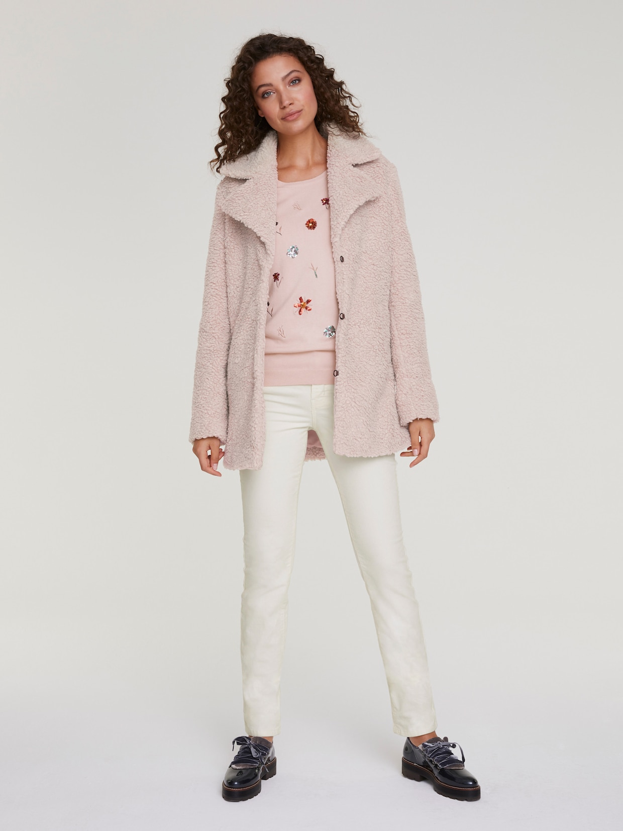 heine Pantalon en velours côtelé - offwhite