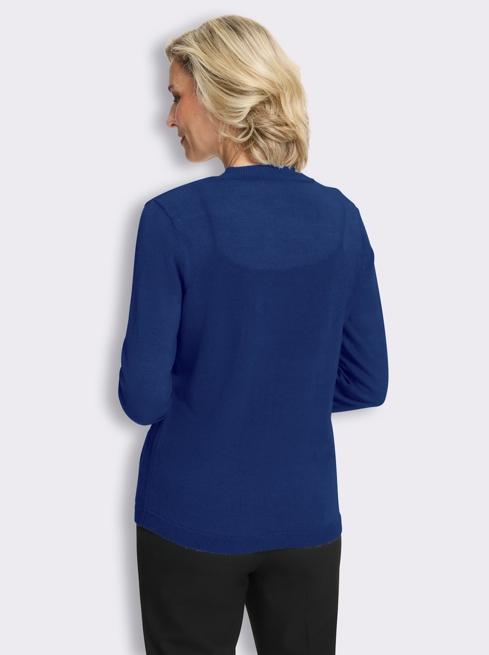 Strickjacke in Feinstrick-Qualität - royalblau