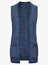 Pletená vesta - džínsová modrá