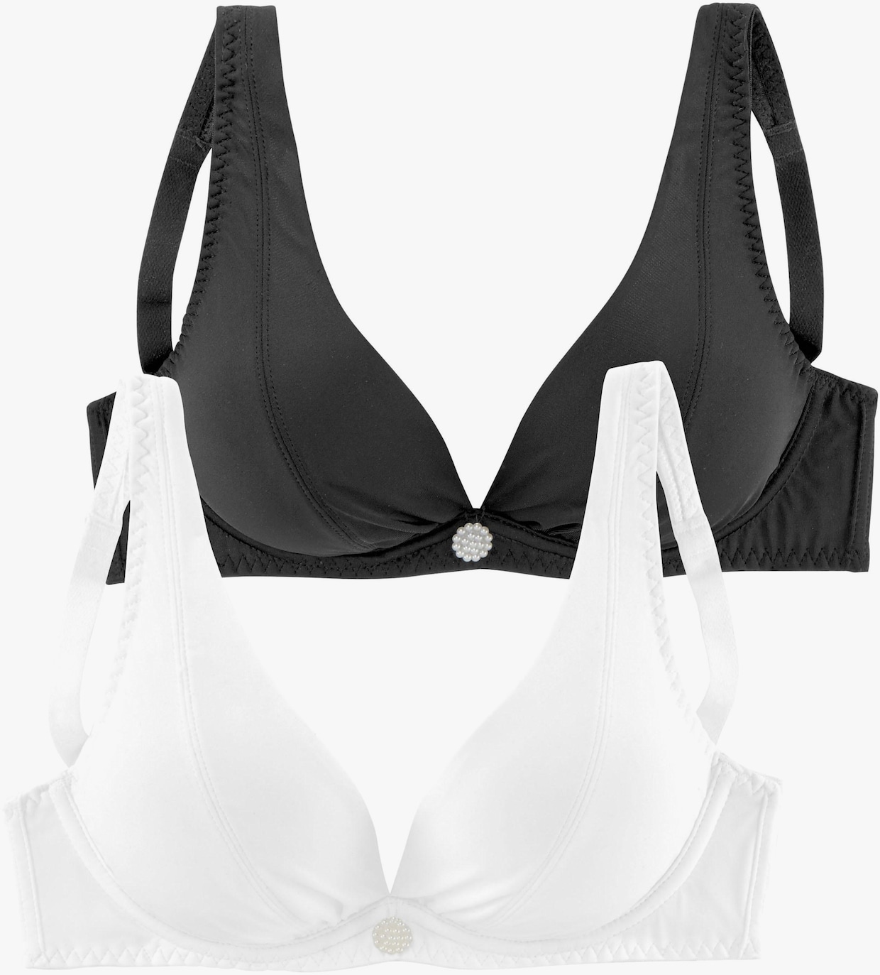 petite fleur Soutien-gorge à armatures - noir + blanc