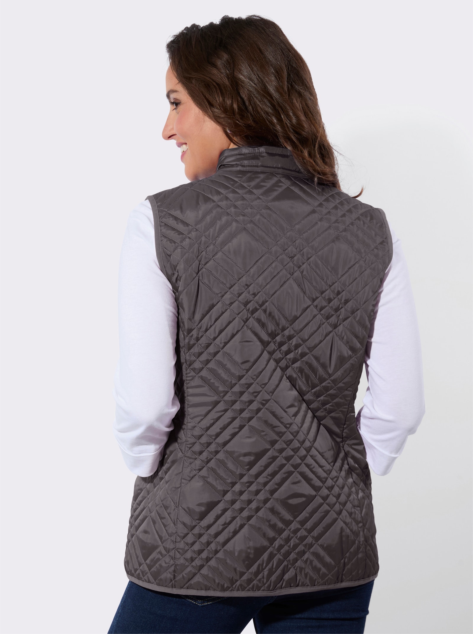 Steppweste in pflegeleichter Qualität - anthrazit