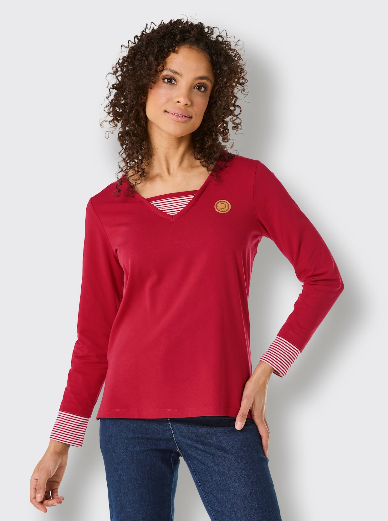 CREATION L PREMIUM Langarmshirt - rot