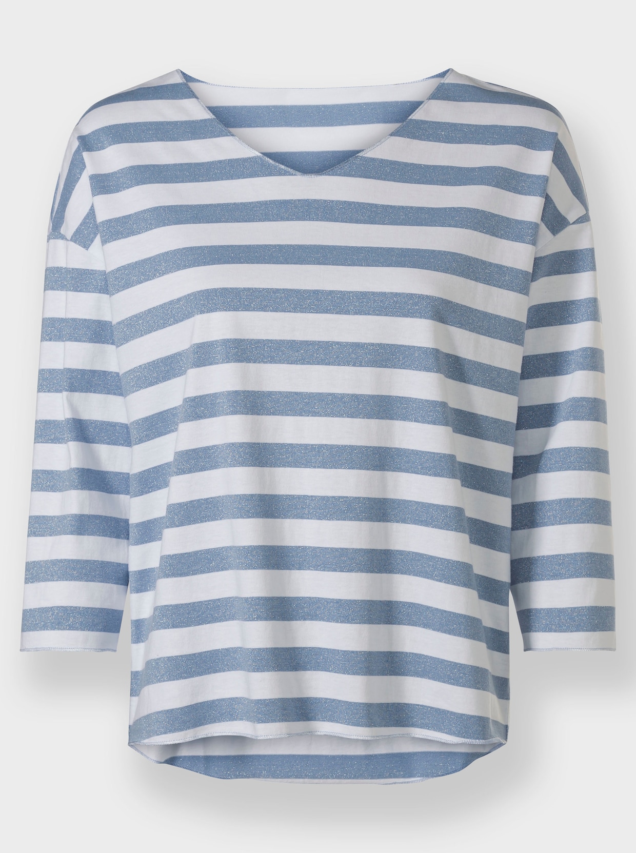 heine T-Shirt - bleu-weiss-gestreift