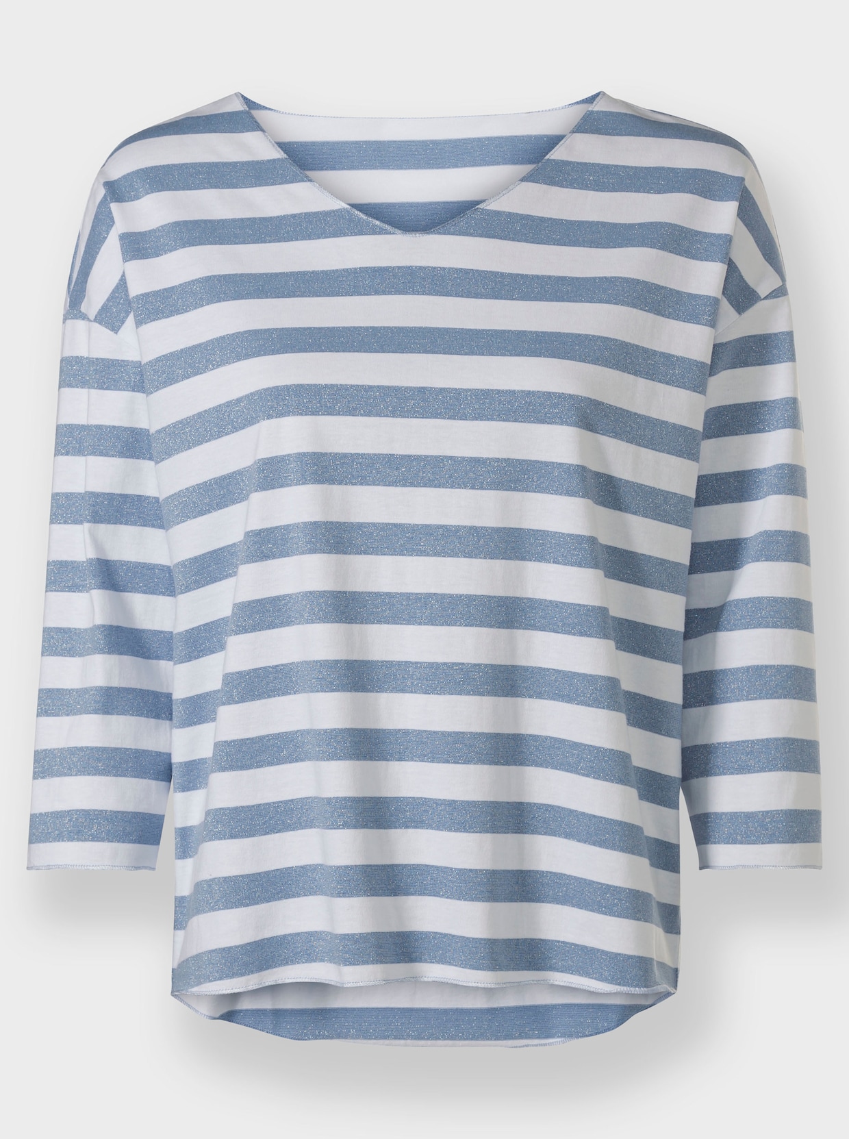 heine T-shirt - bleu/wit gestreept