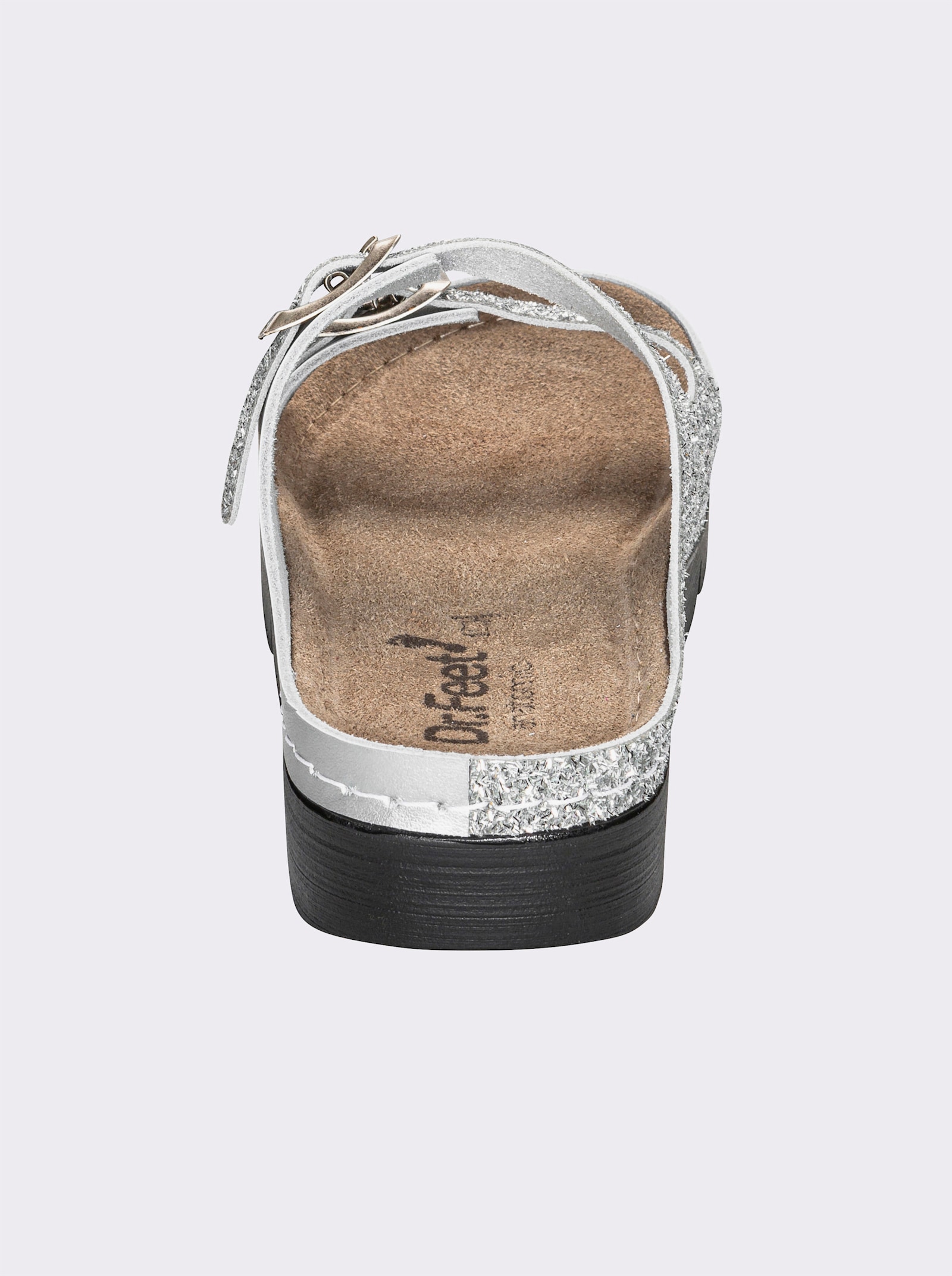 Dr. Feet Pantolette - silberfarben