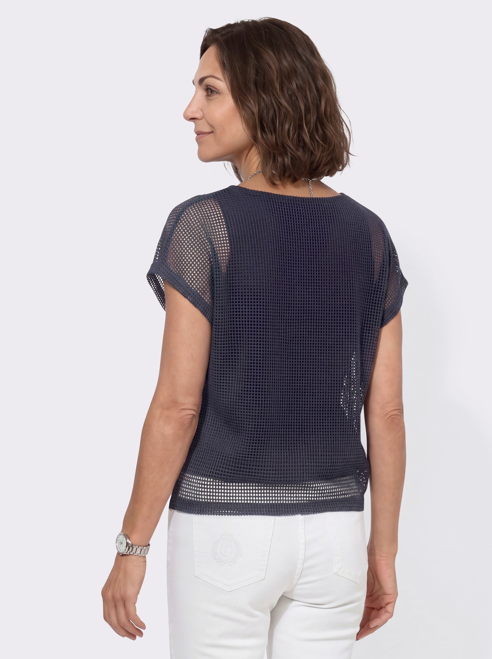 Shirt in 2-in-1-Optik - marine