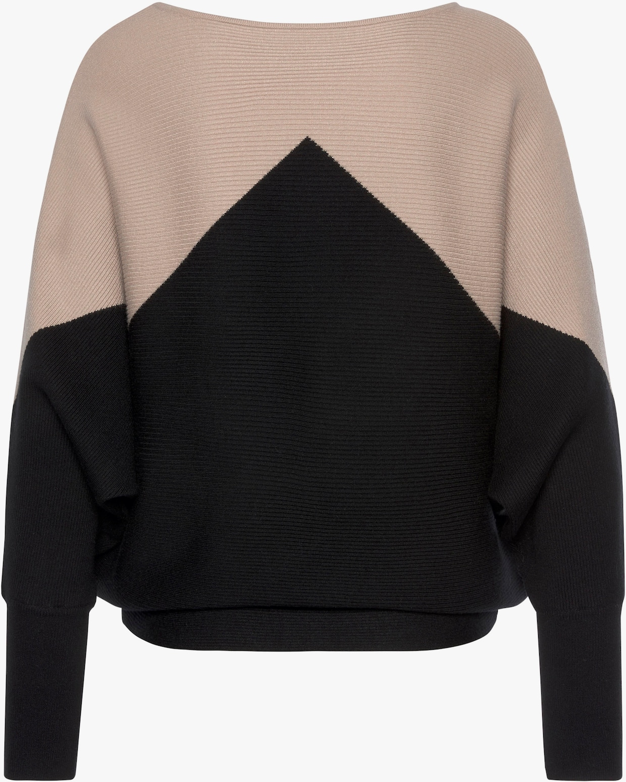 LASCANA Pull en tricot - sable-noir