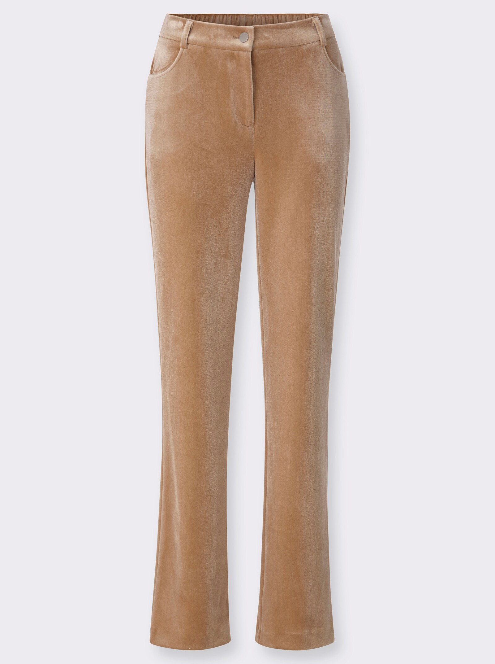 Samthose in weicher Qualität - camel