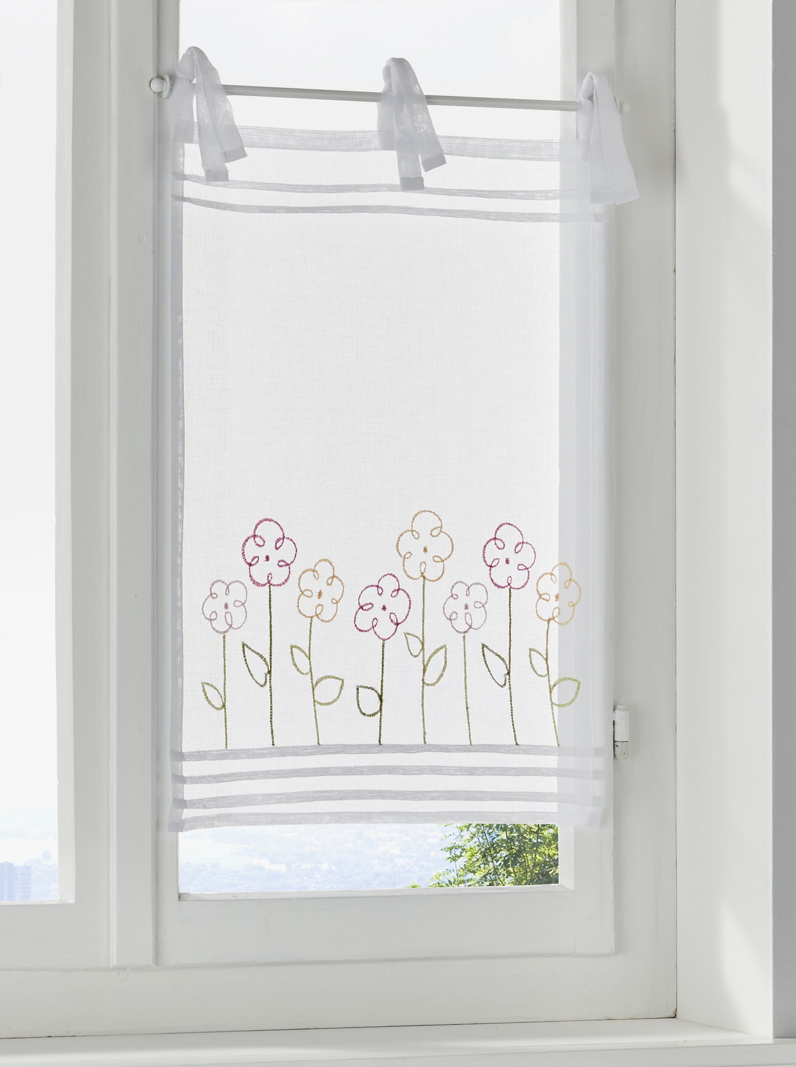 heine home Scheibengardine - weiß-bunt