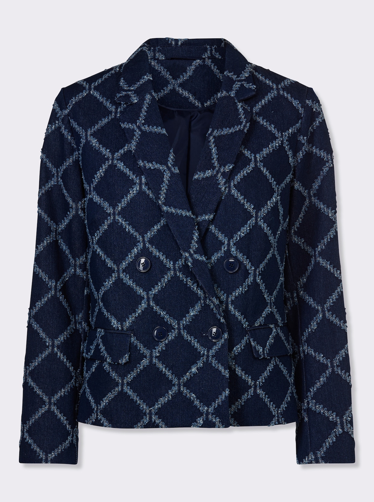 heine Blazer - jeansblau-dunkelblau-gemustert