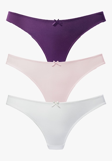 petite fleur by Lascana String - paars + lila + crème