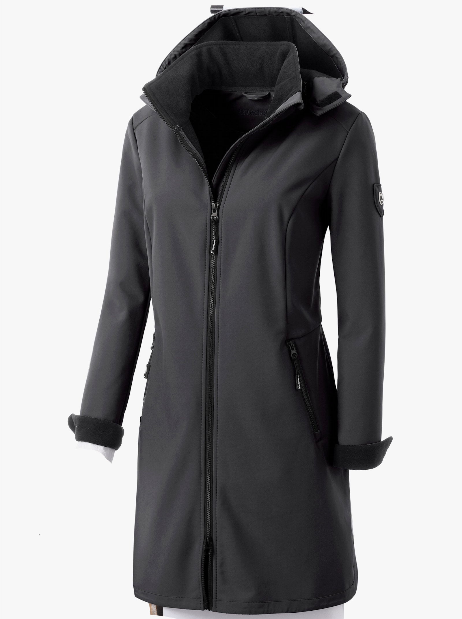 Softshelljack met elastiek achter - antraciet