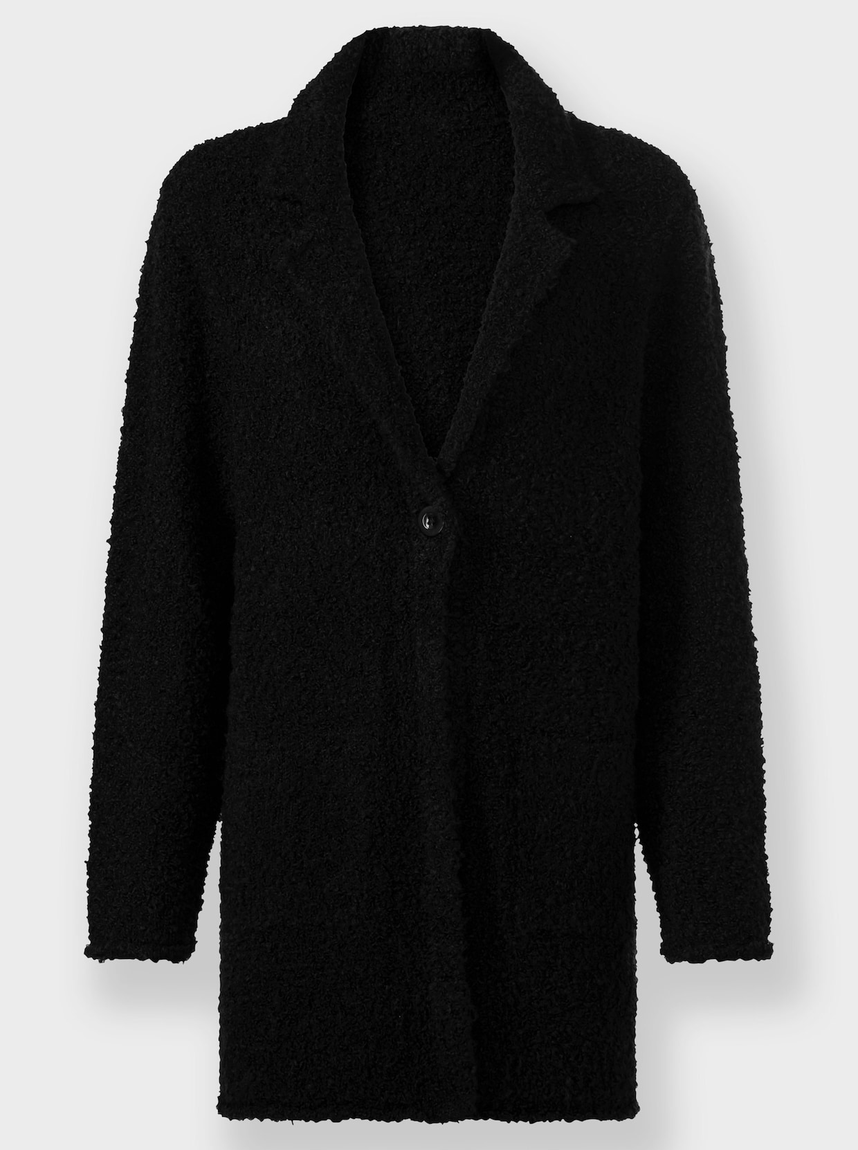 heine Lang gebreid vest - zwart