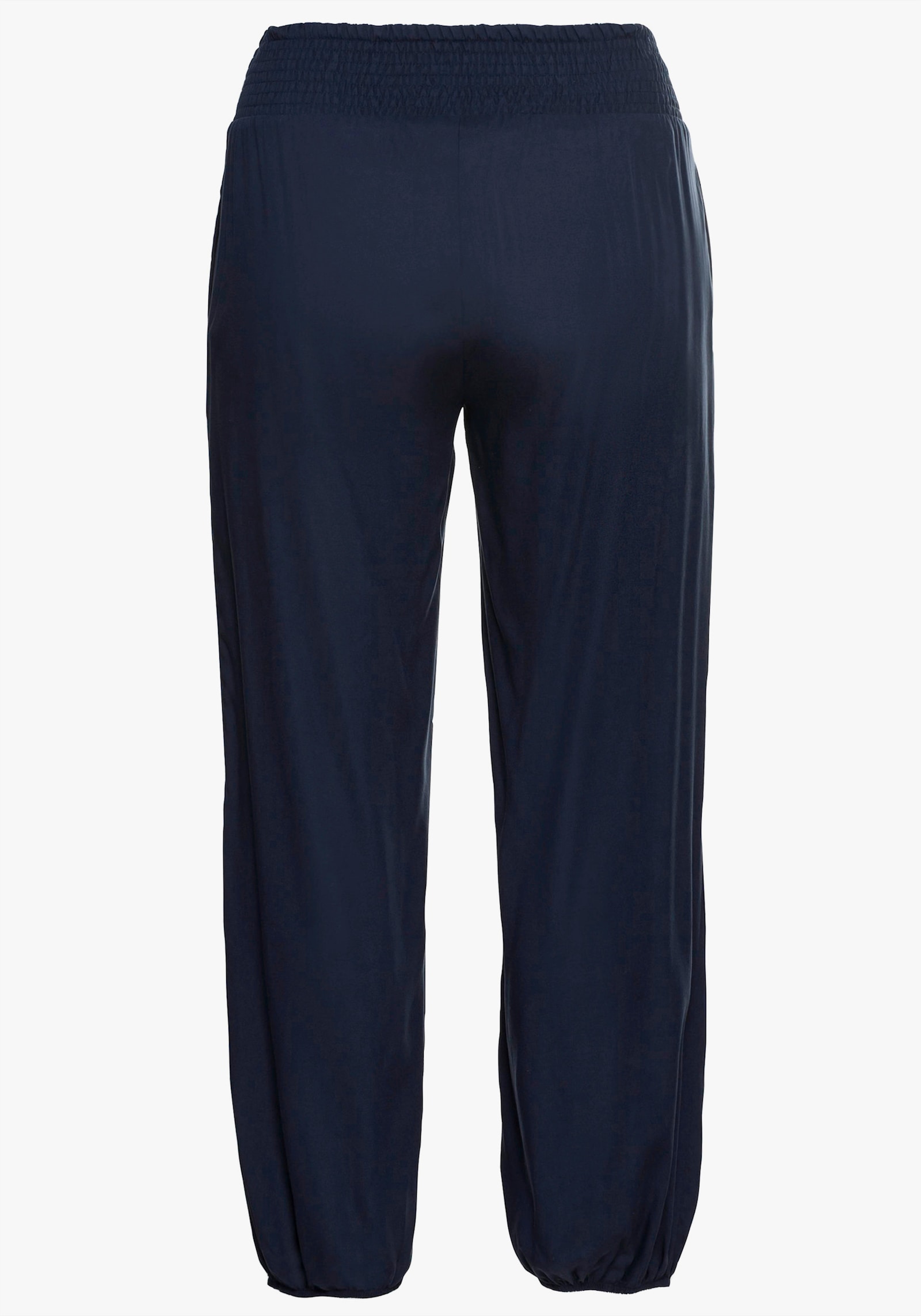 sheego Schlupfhose mit Smokbund, weite Form - marine