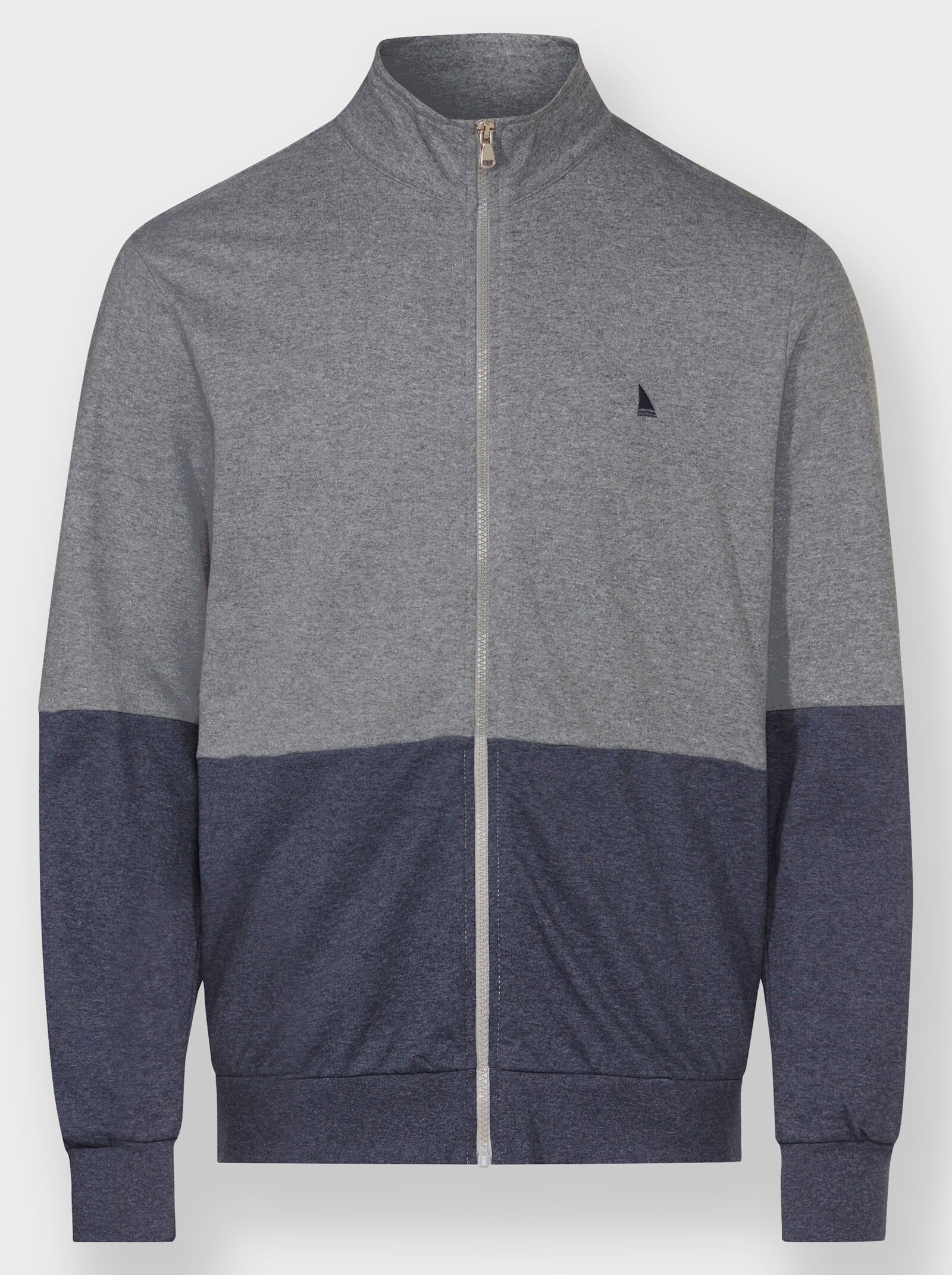 Catamaran Shirtjacke - hellgrau-marine-meliert