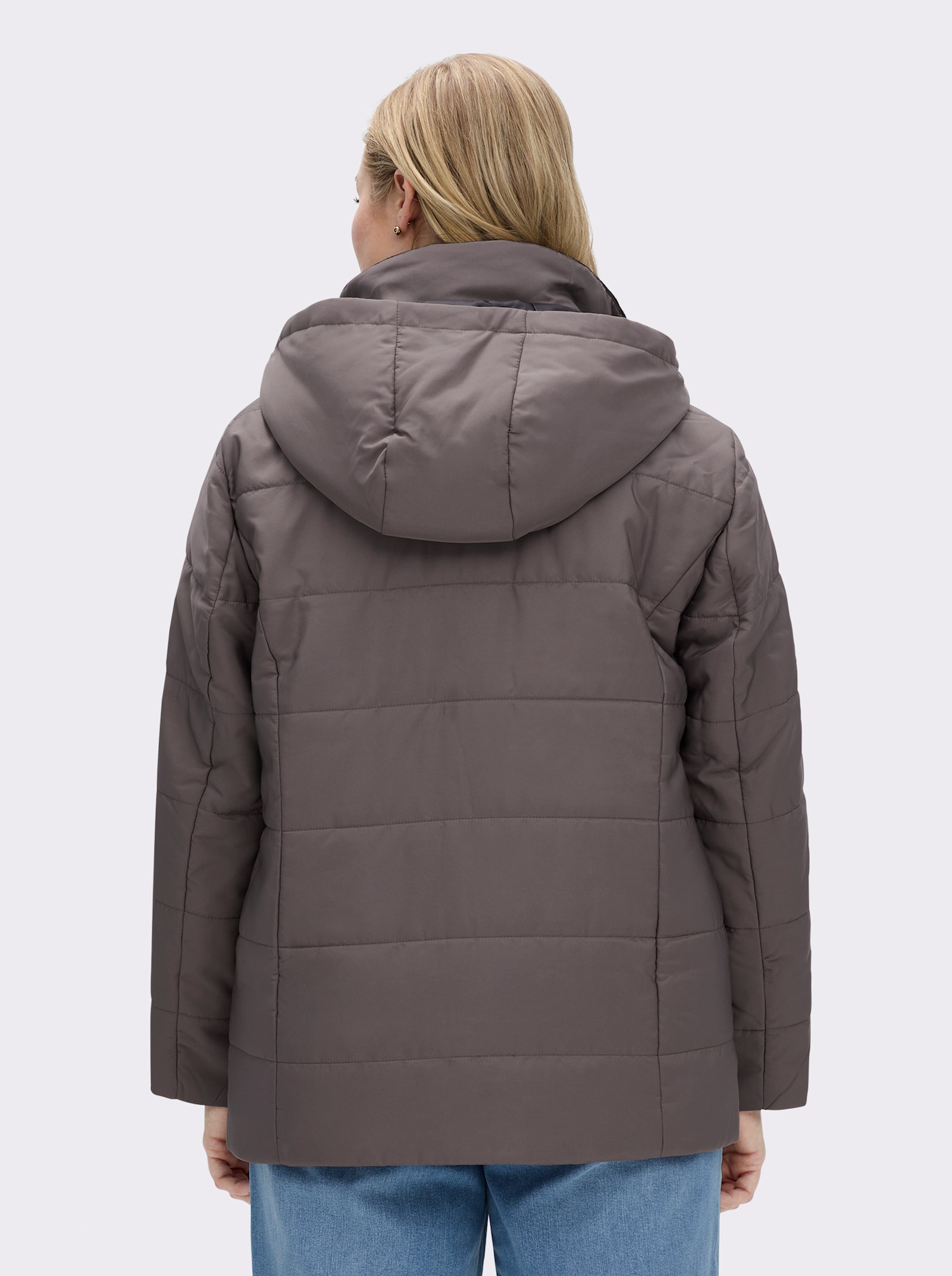 Steppjacke mit Wattierung, wärmend - taupe