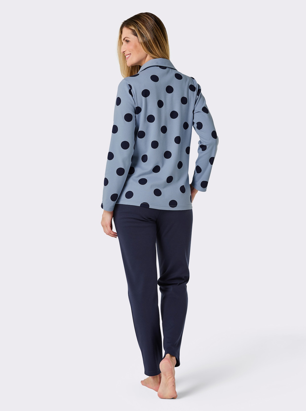 feel good Huispak - bleu/marine gestippeld