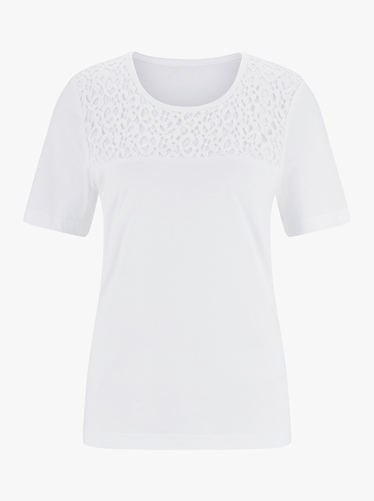Čipkované tričko - biela