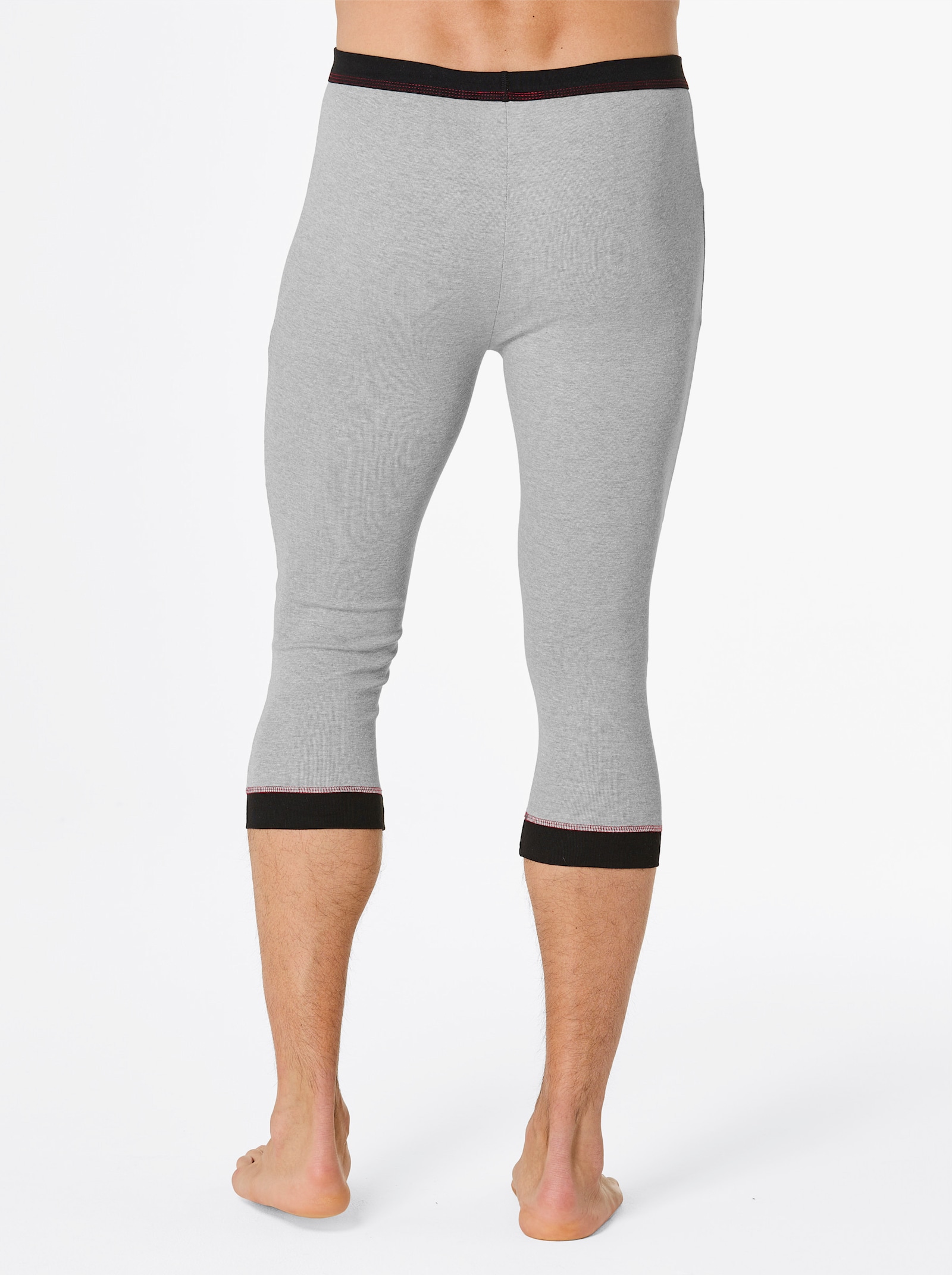 wäschepur men Hose 3/4-lang - grau-meliert