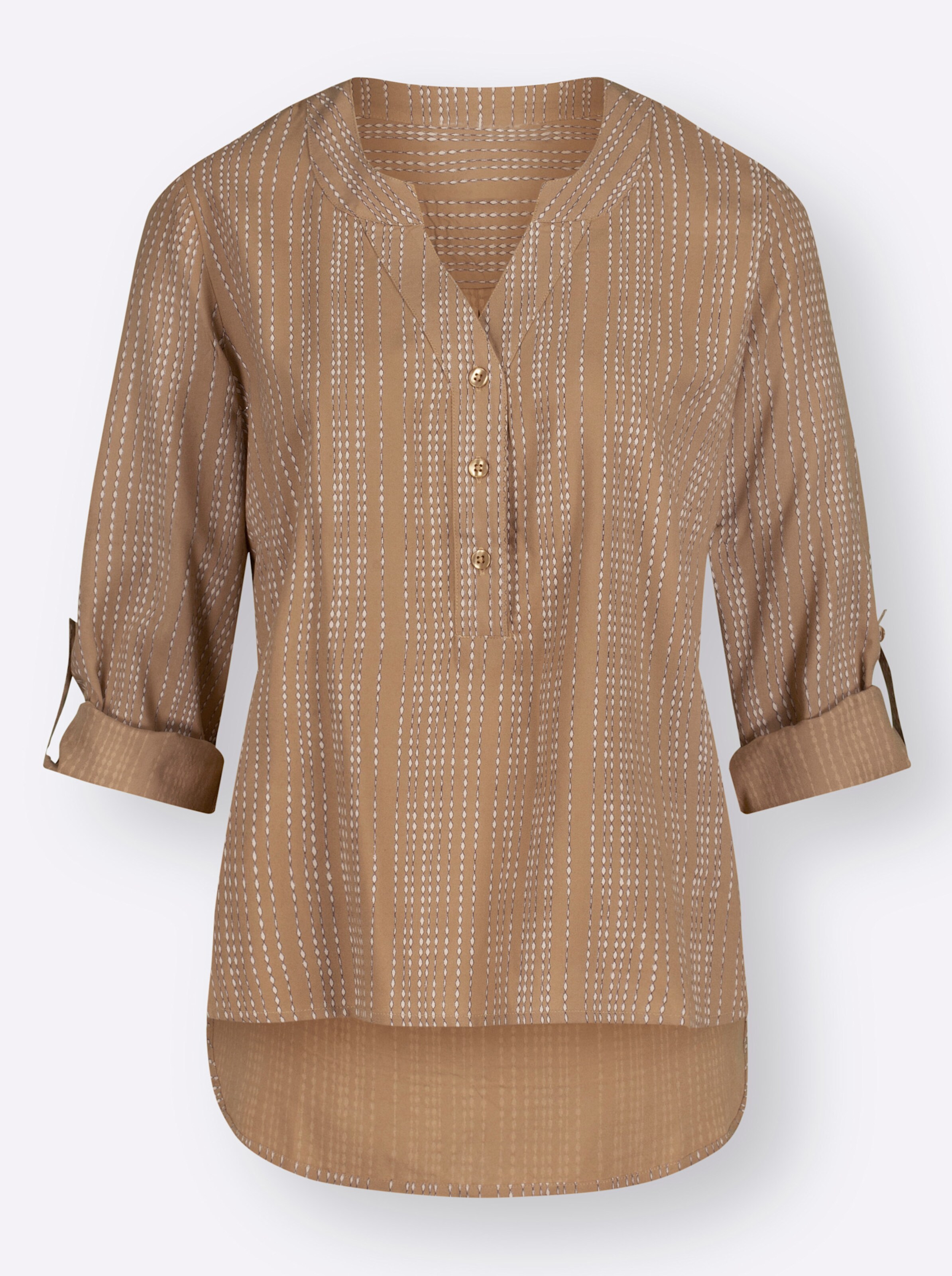 Witt Weiden Damen Schlupfbluse champagner camel bedruckt  - Onlineshop Witt Weiden