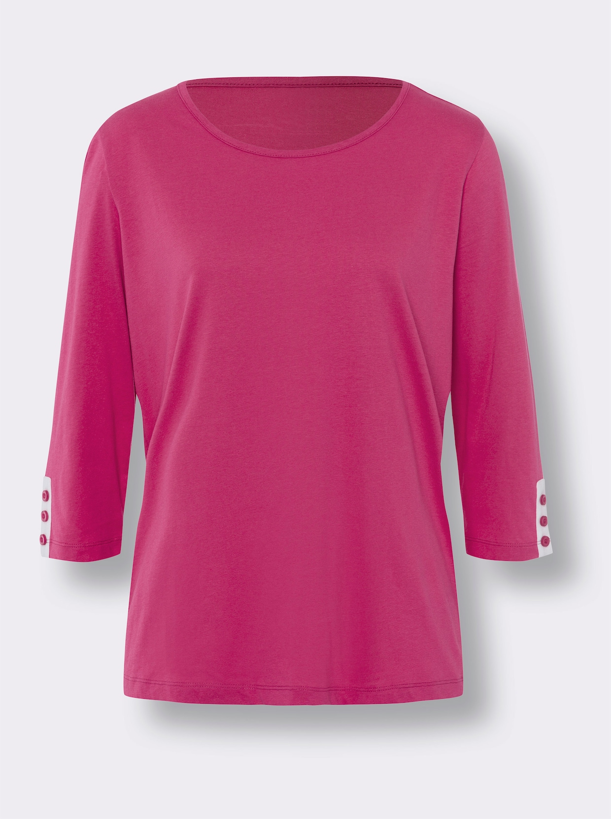 Shirt met 3/4-mouw - fuchsia