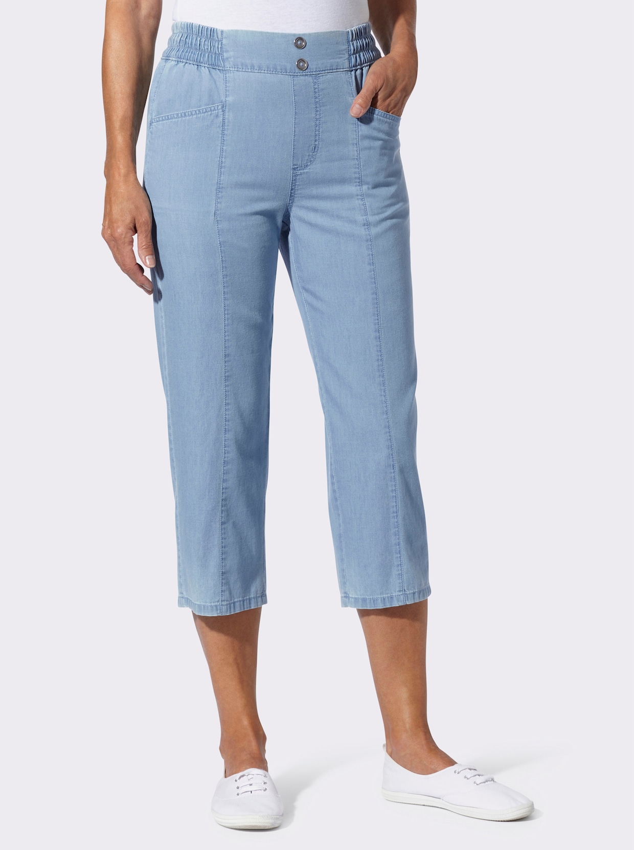 3/4-Jeans - blue-bleached