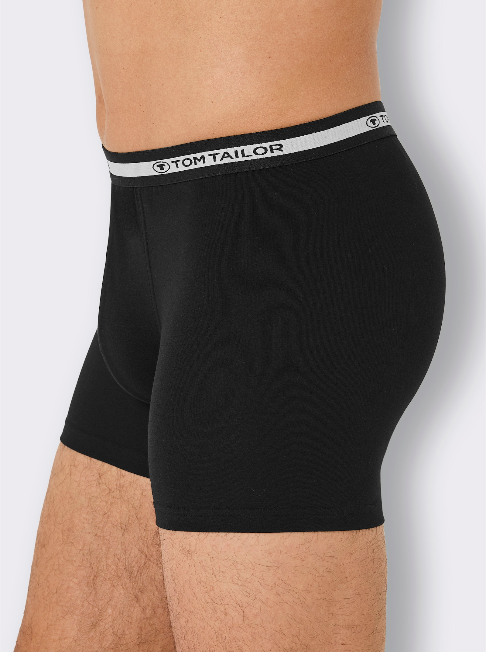 TOM TAILOR Longpanty mit gestreiftem Bund - 3x schwarz